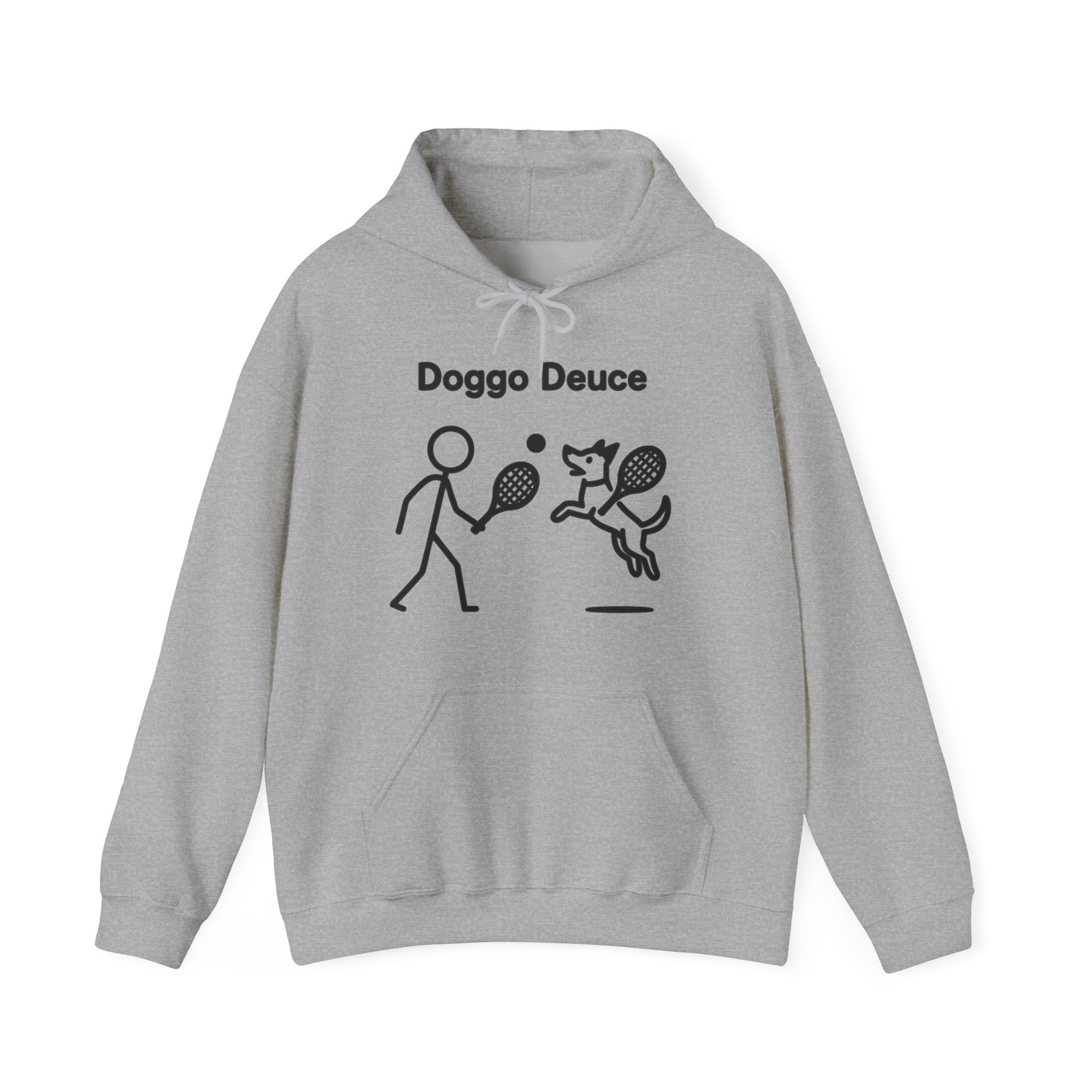 Doggo Deuce Funny Dog Hoodie, Tennis Dog Gift, Dog Lover Hoodie