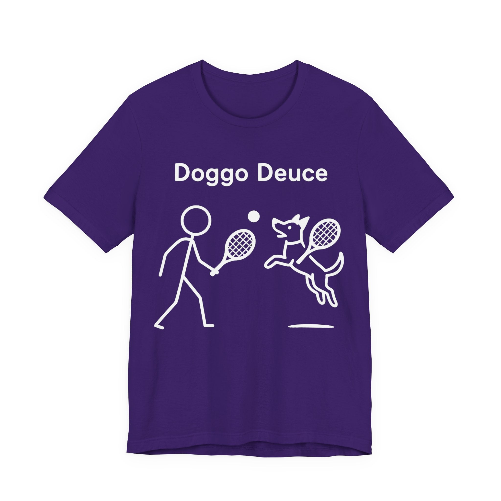 Doggo Deuce T-Shirt, Funny Tennis Dog Shirt, Dog Lover Gift, Cute Pet Tee, Casual Unisex T-Shirt