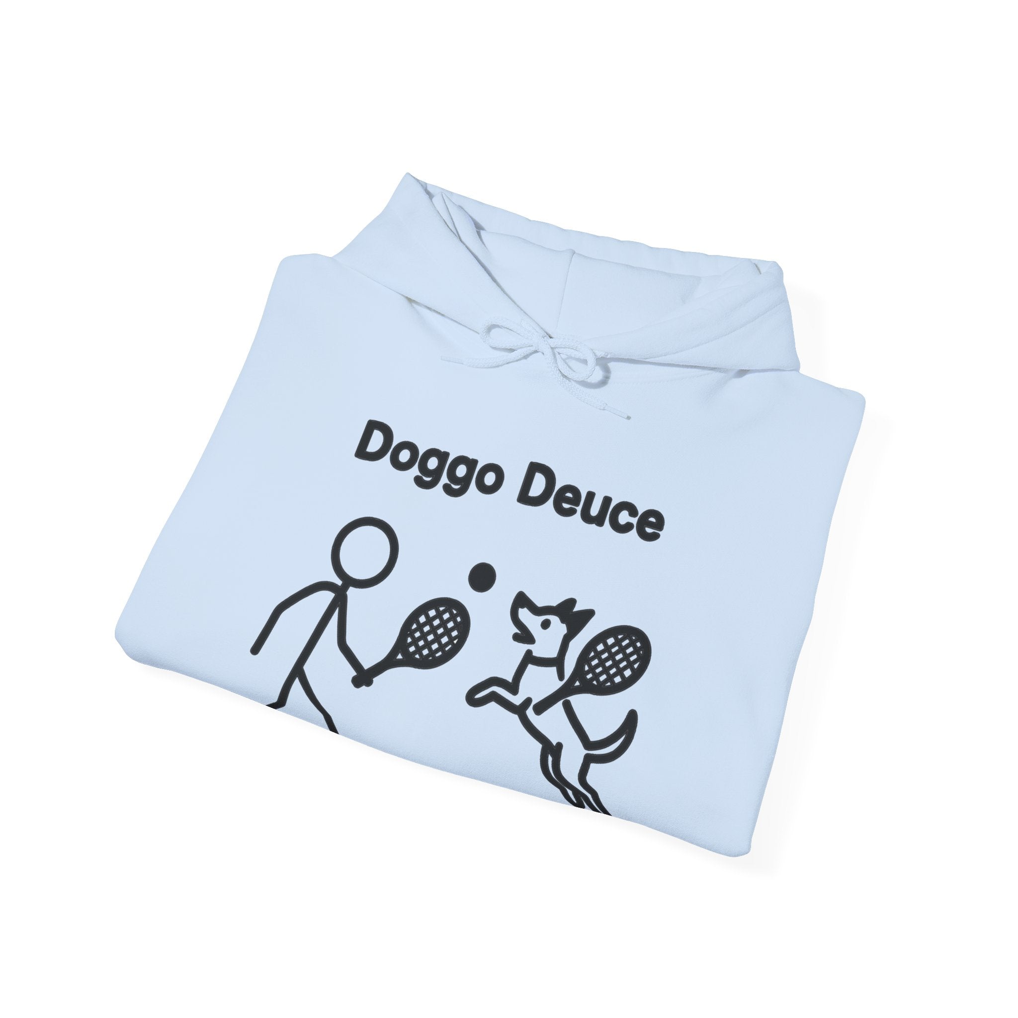 Doggo Deuce Funny Dog Hoodie, Tennis Dog Gift, Dog Lover Hoodie