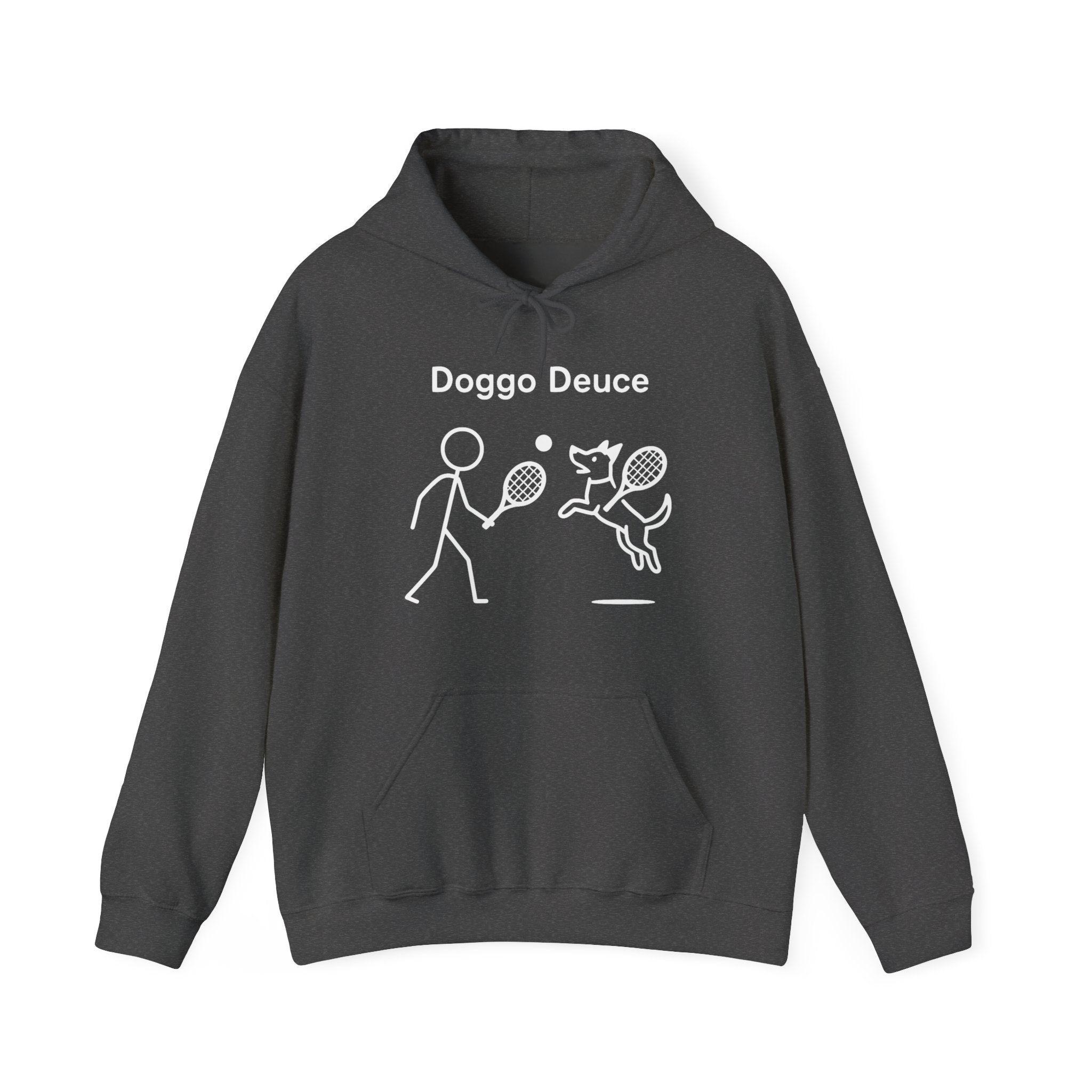 Doggo Deuce Funny Dog Hoodie, Tennis Dog Gift, Dog Lover Hoodie