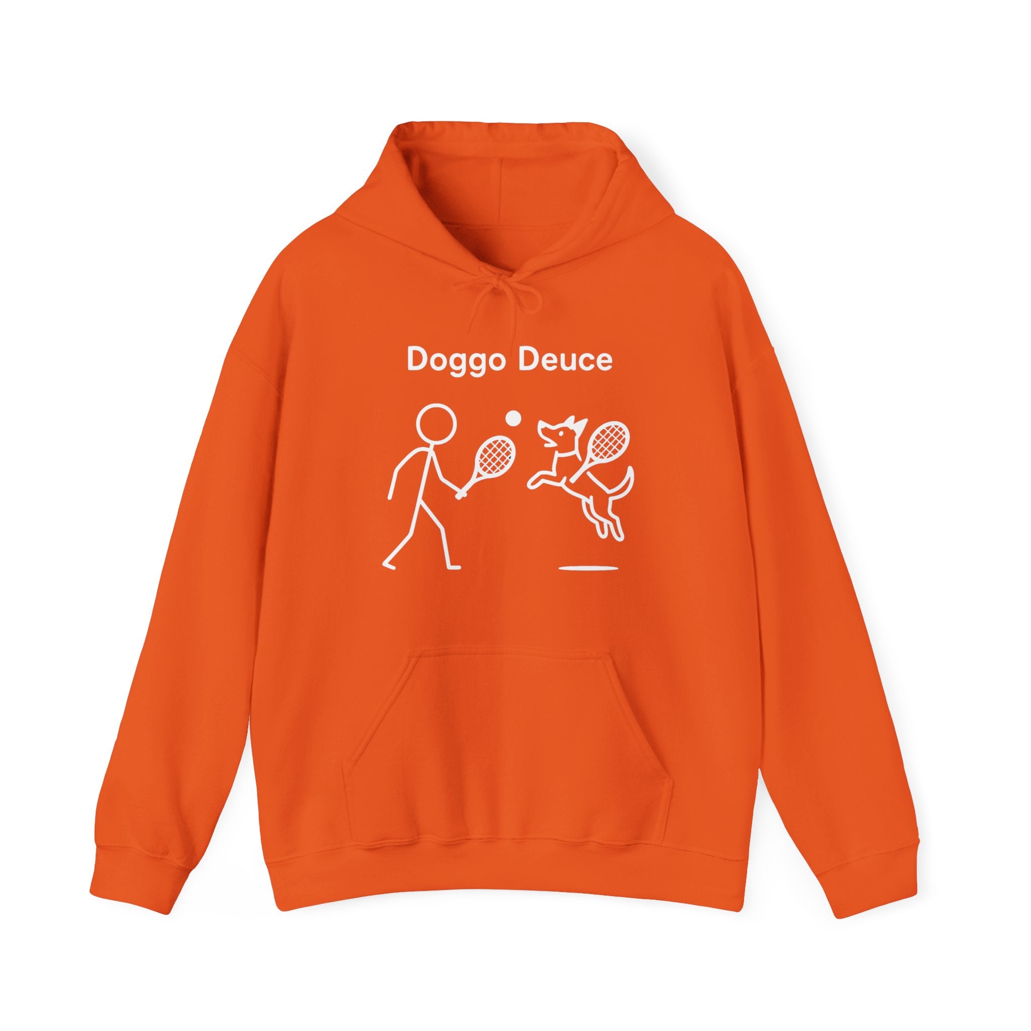 Doggo Deuce Funny Dog Hoodie, Tennis Dog Gift, Dog Lover Hoodie
