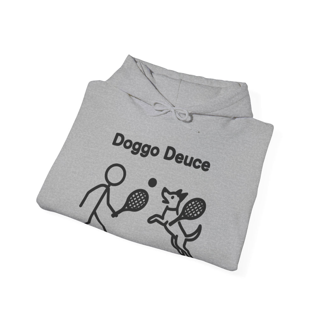Doggo Deuce Funny Dog Hoodie, Tennis Dog Gift, Dog Lover Hoodie