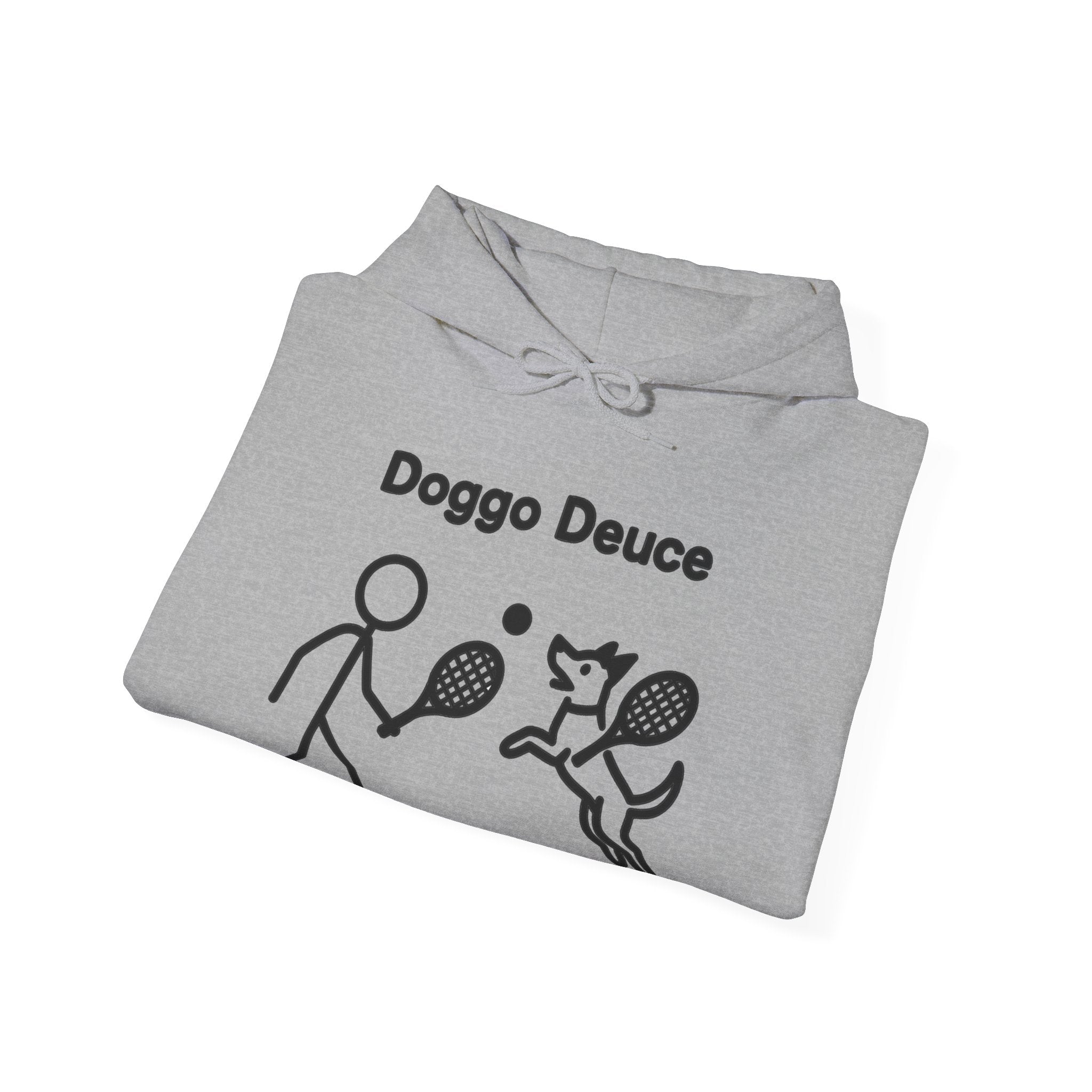 Doggo Deuce Funny Dog Hoodie, Tennis Dog Gift, Dog Lover Hoodie