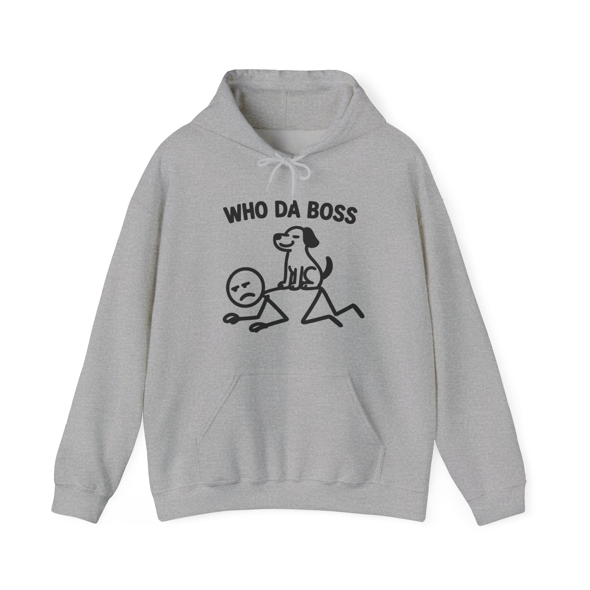 Who Da Boss Dog Hoodie, Funny Dog Owner Gift, Dog Lover Hoodie, Pet Lover