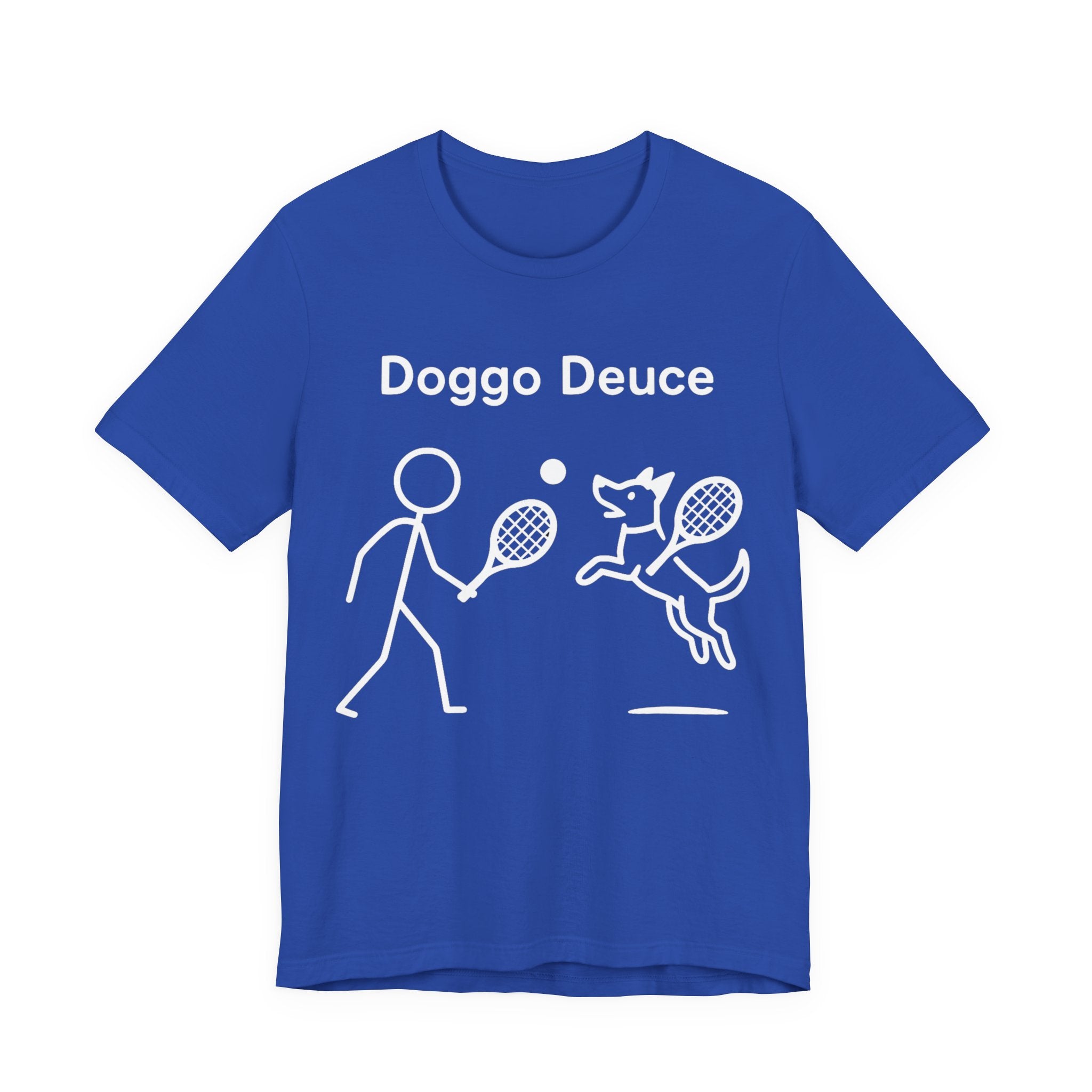 Doggo Deuce T-Shirt, Funny Tennis Dog Shirt, Dog Lover Gift, Cute Pet Tee, Casual Unisex T-Shirt