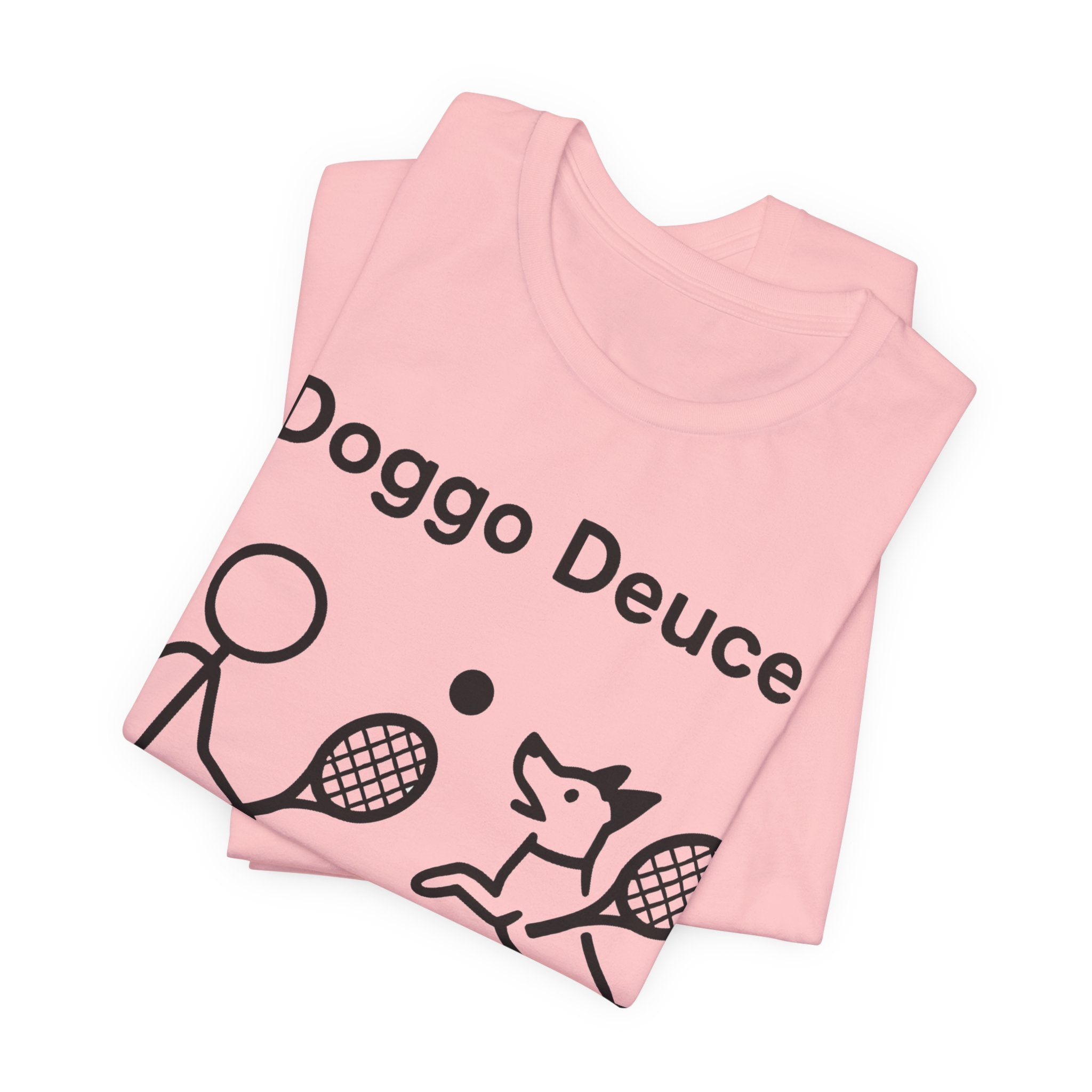 Doggo Deuce T-Shirt, Funny Tennis Dog Shirt, Dog Lover Gift, Cute Pet Tee, Casual Unisex T-Shirt