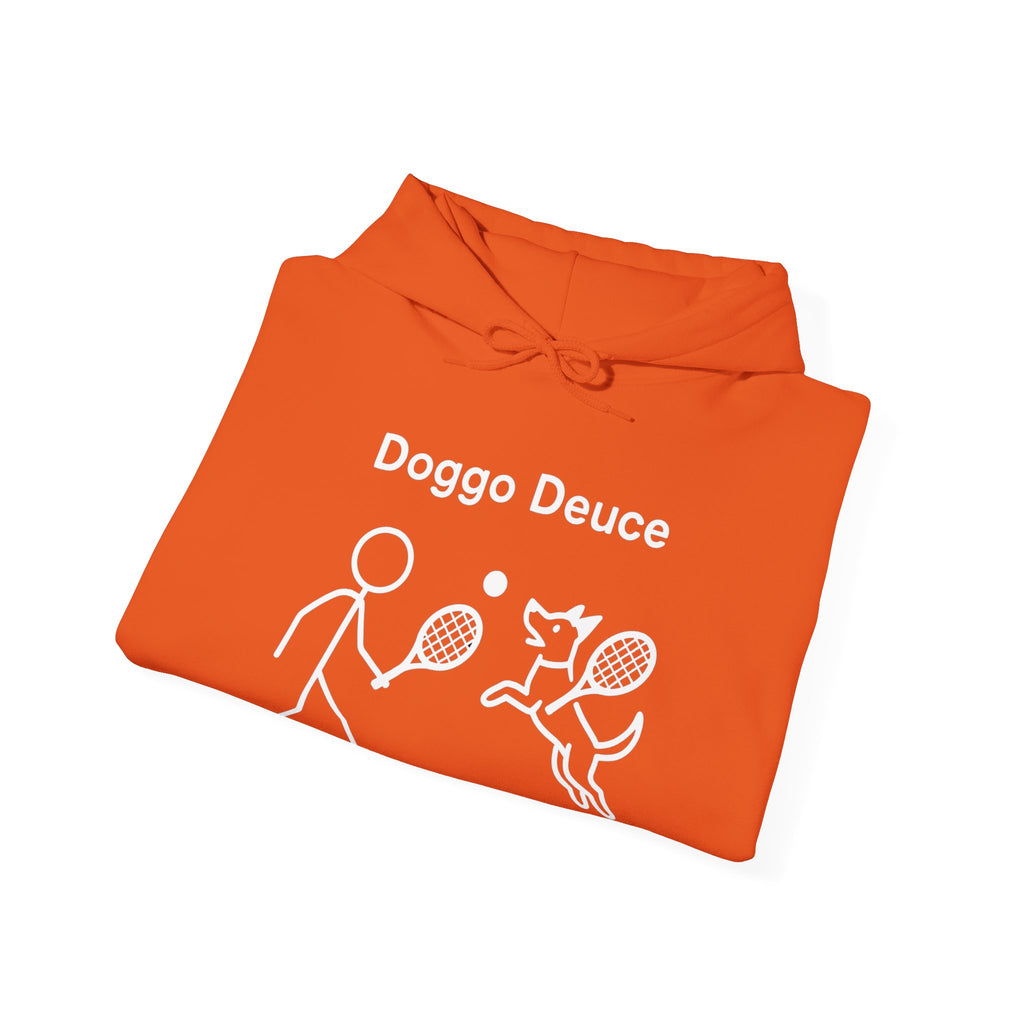 Doggo Deuce Funny Dog Hoodie, Tennis Dog Gift, Dog Lover Hoodie