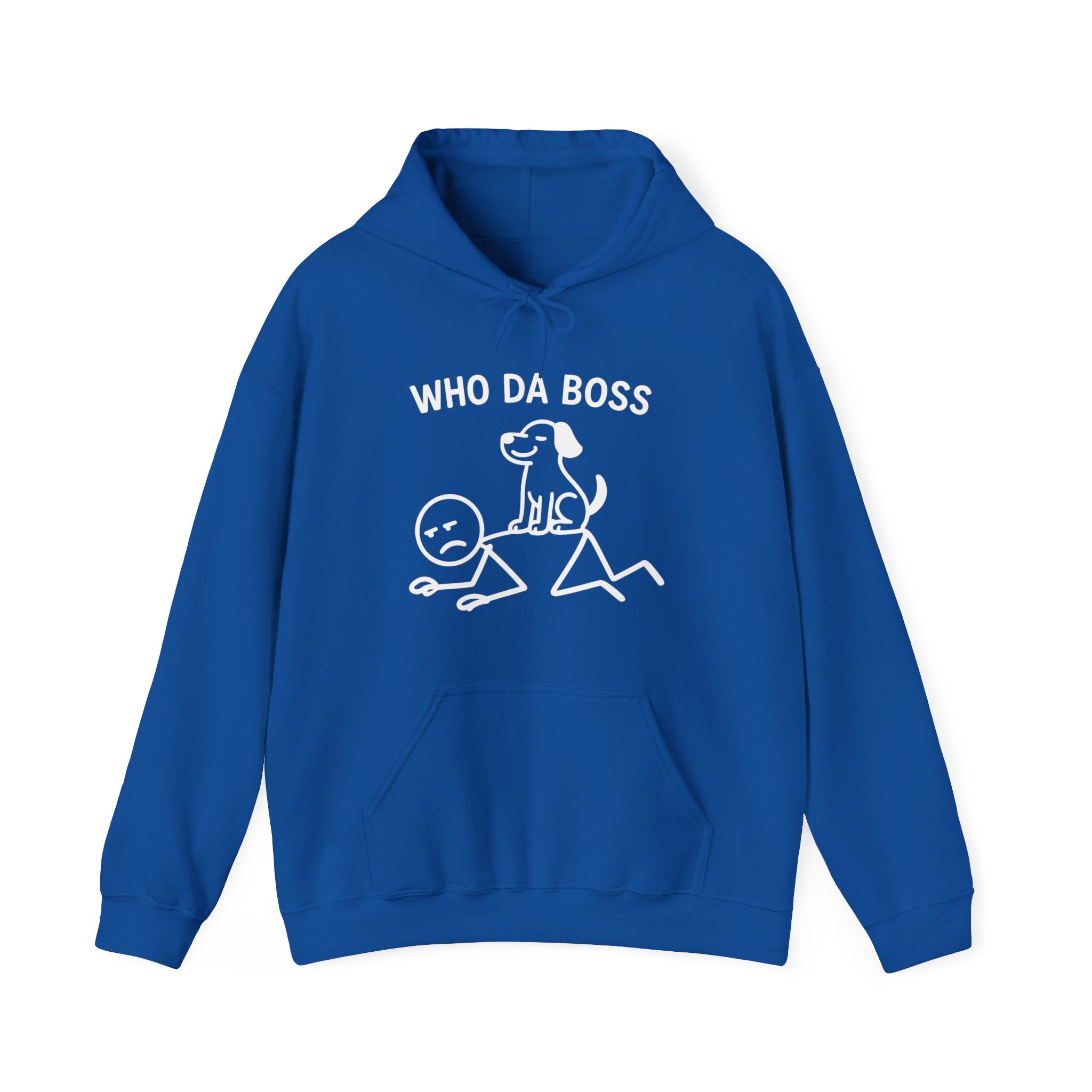 Who Da Boss Funny Dog Hoodie, Dog Owner Gift, Pet Lover Hoodie