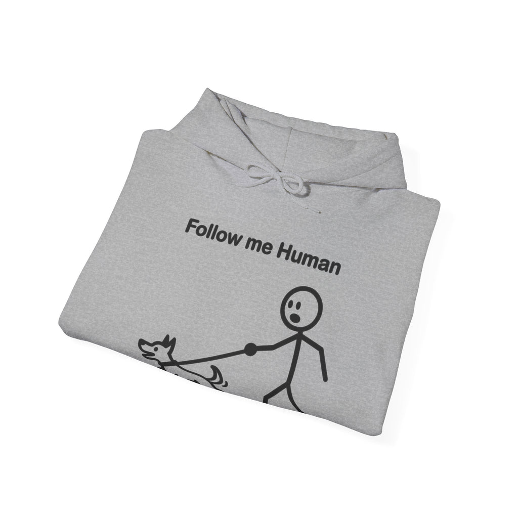 Follow Me Human Funny Dog Hoodie, Dog Lover Gift, Pet Owner Hoodie