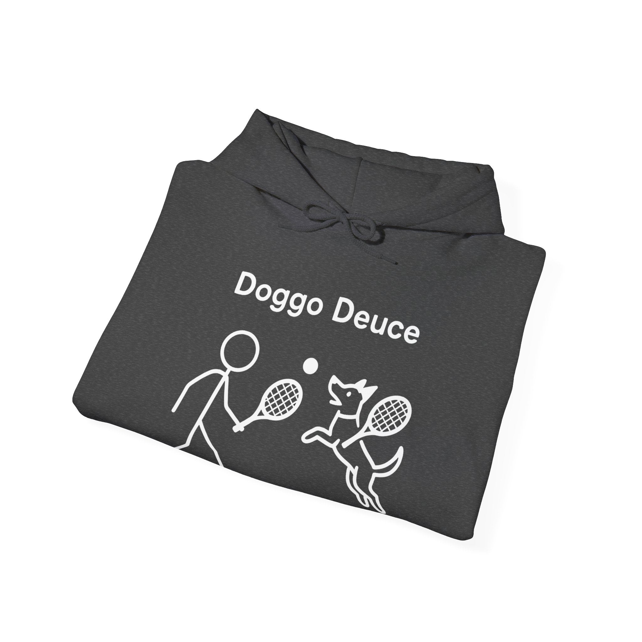 Doggo Deuce Funny Dog Hoodie, Tennis Dog Gift, Dog Lover Hoodie