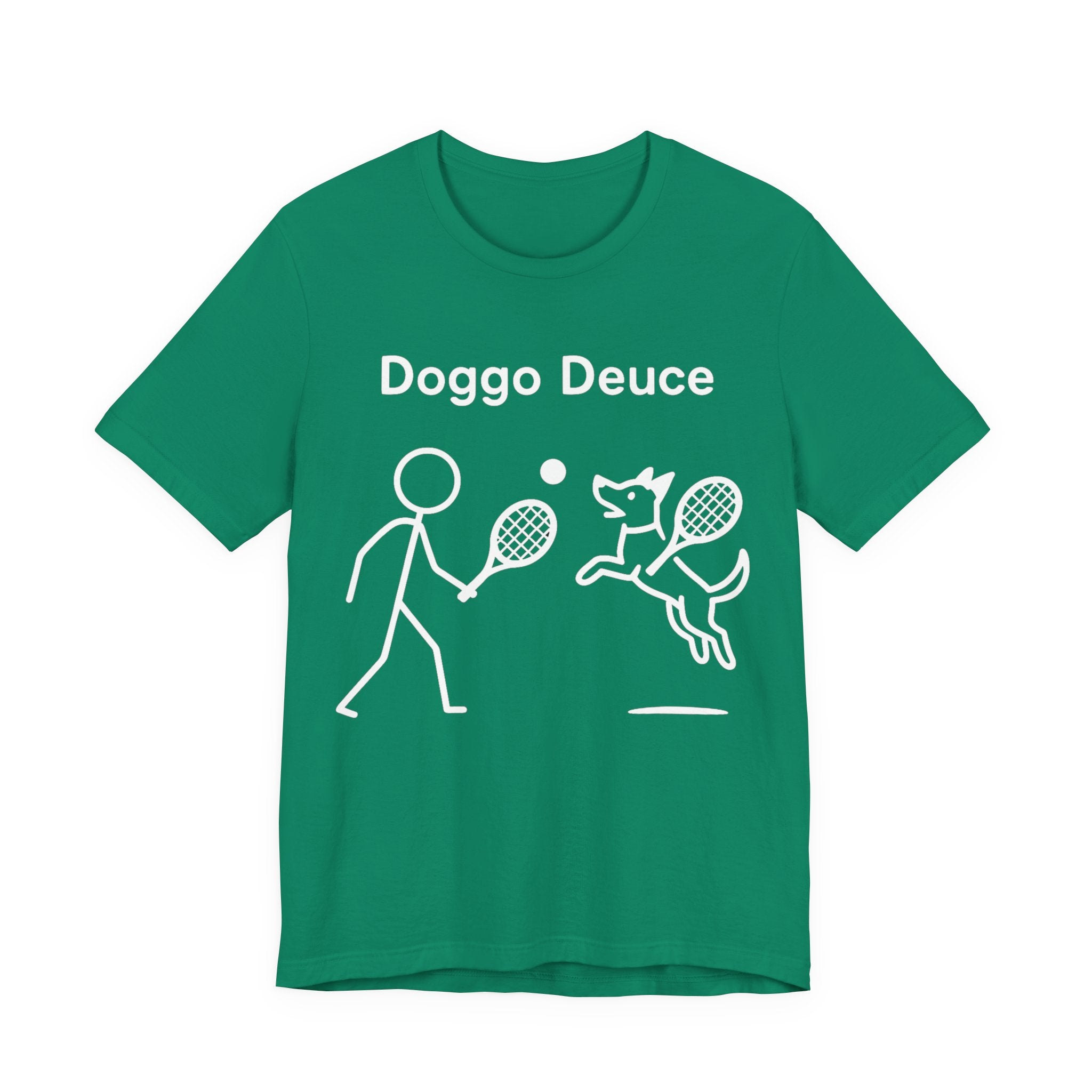 Doggo Deuce T-Shirt, Funny Tennis Dog Shirt, Dog Lover Gift, Cute Pet Tee, Casual Unisex T-Shirt