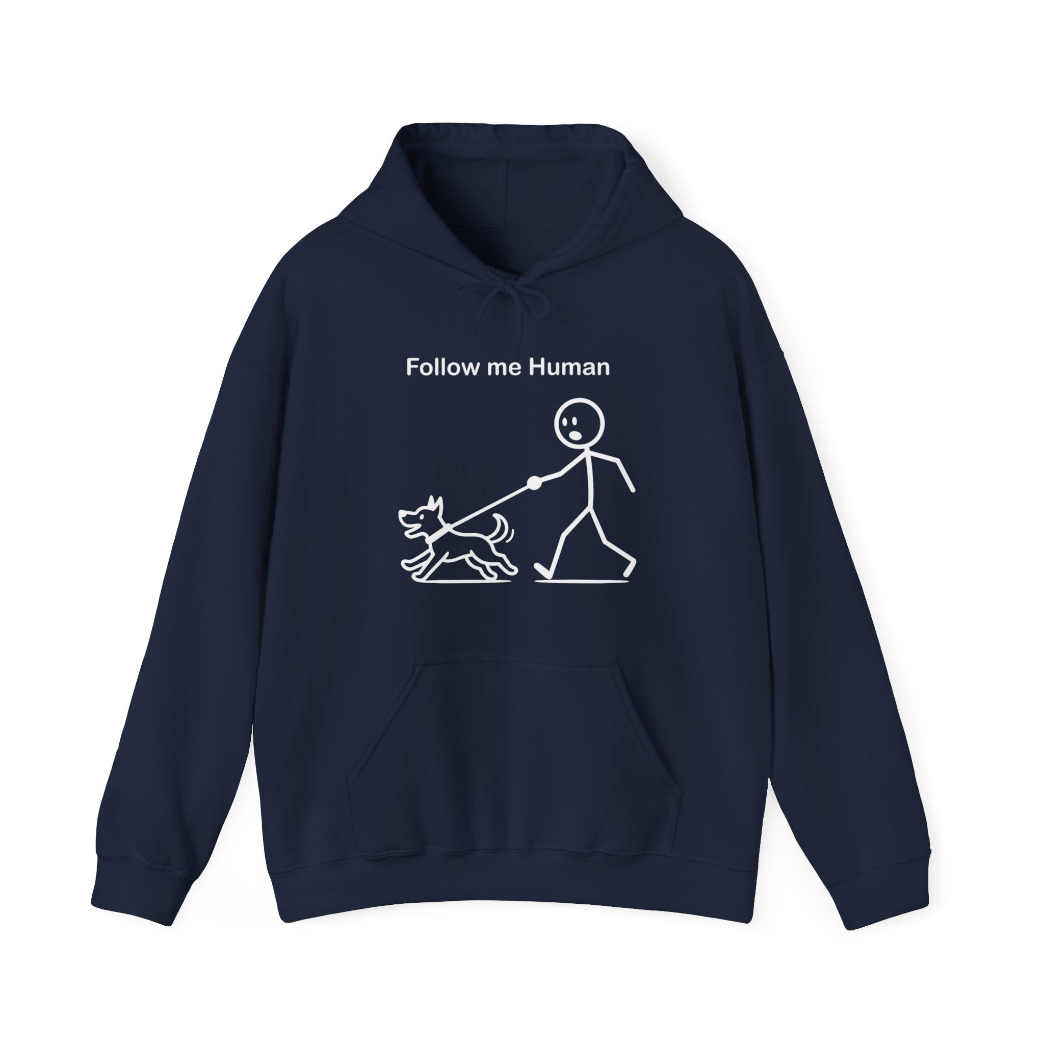 Follow Me Human Funny Dog Hoodie, Dog Lover Gift, Pet Owner Hoodie