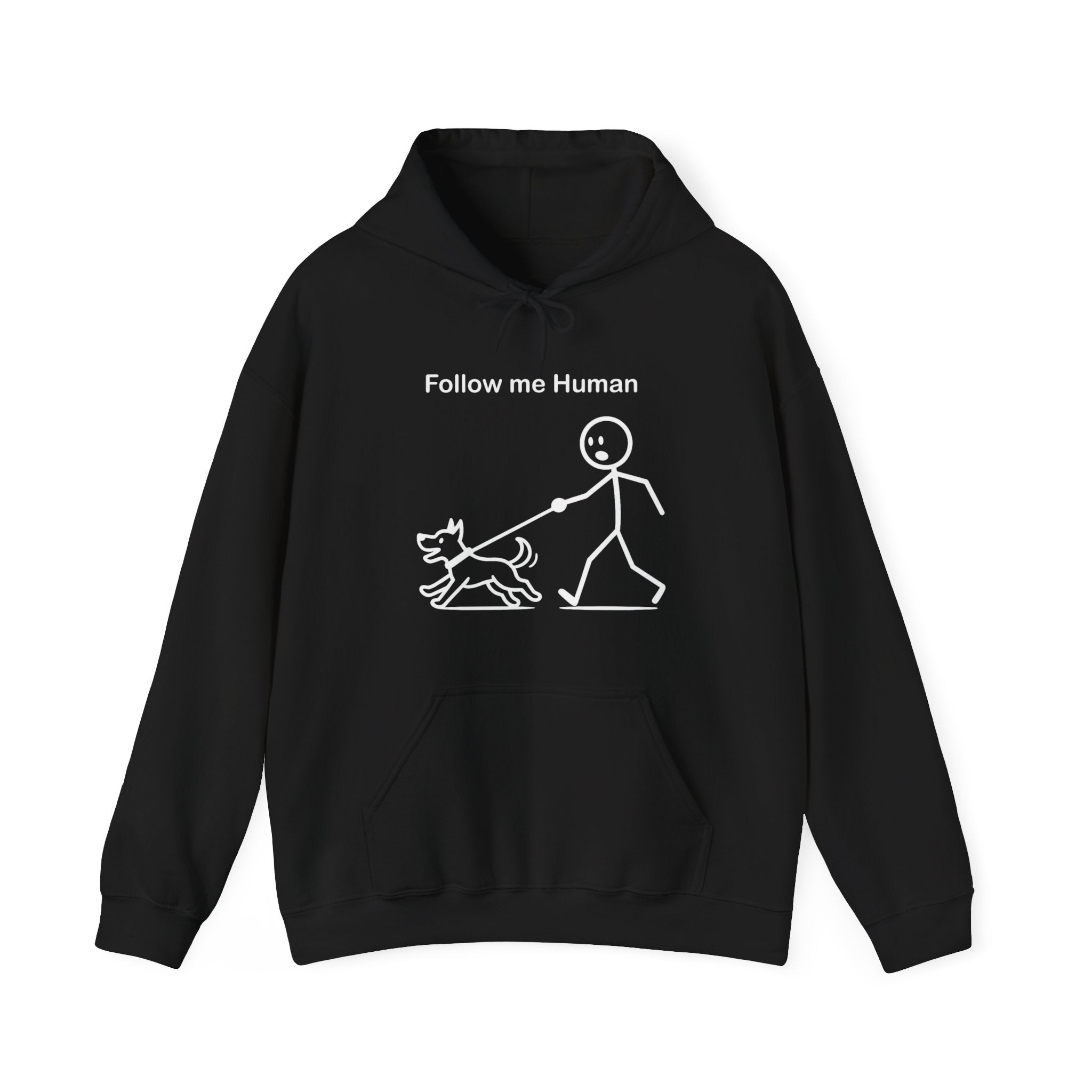 Follow Me Human Funny Dog Hoodie, Dog Lover Gift, Pet Owner Hoodie