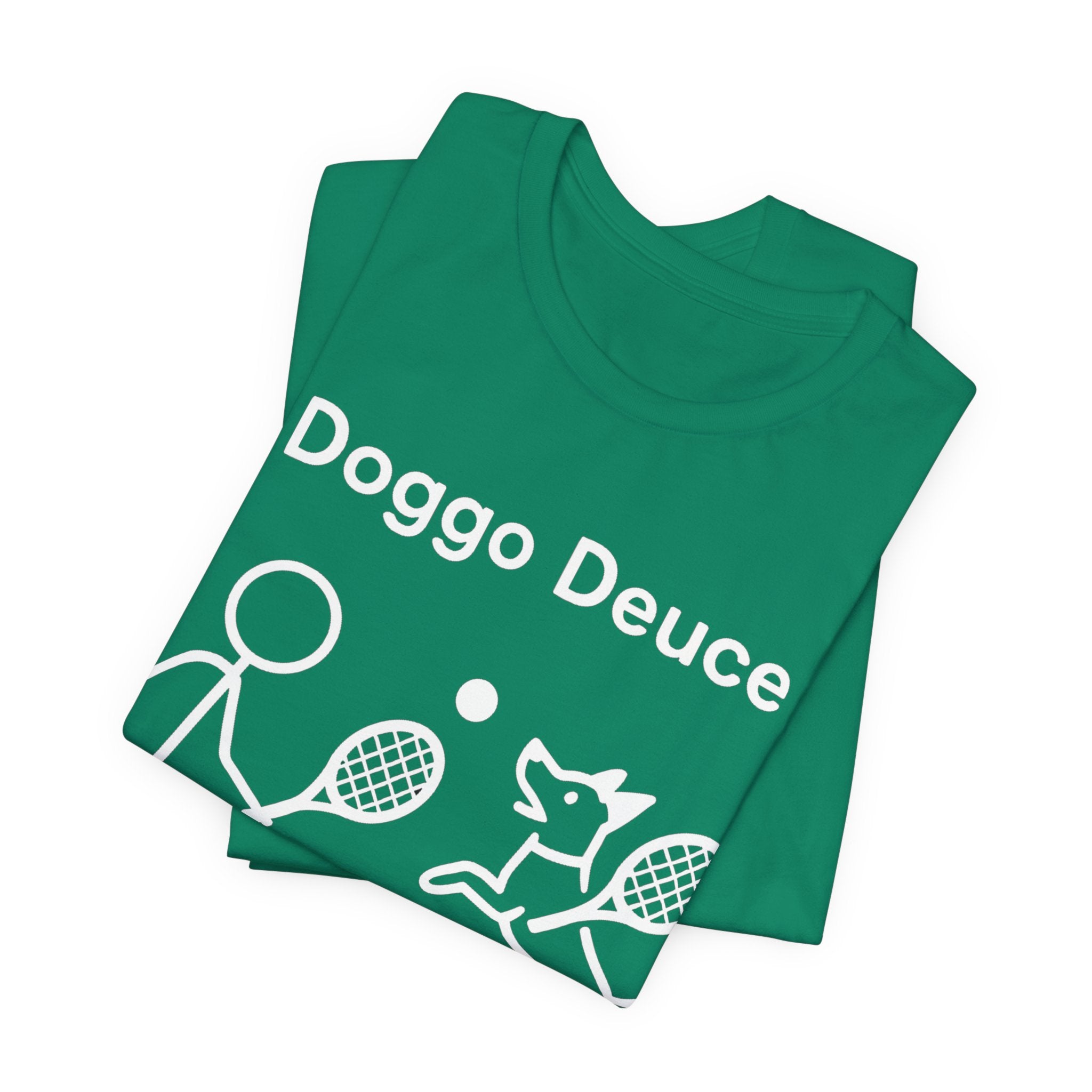 Doggo Deuce T-Shirt, Funny Tennis Dog Shirt, Dog Lover Gift, Cute Pet Tee, Casual Unisex T-Shirt