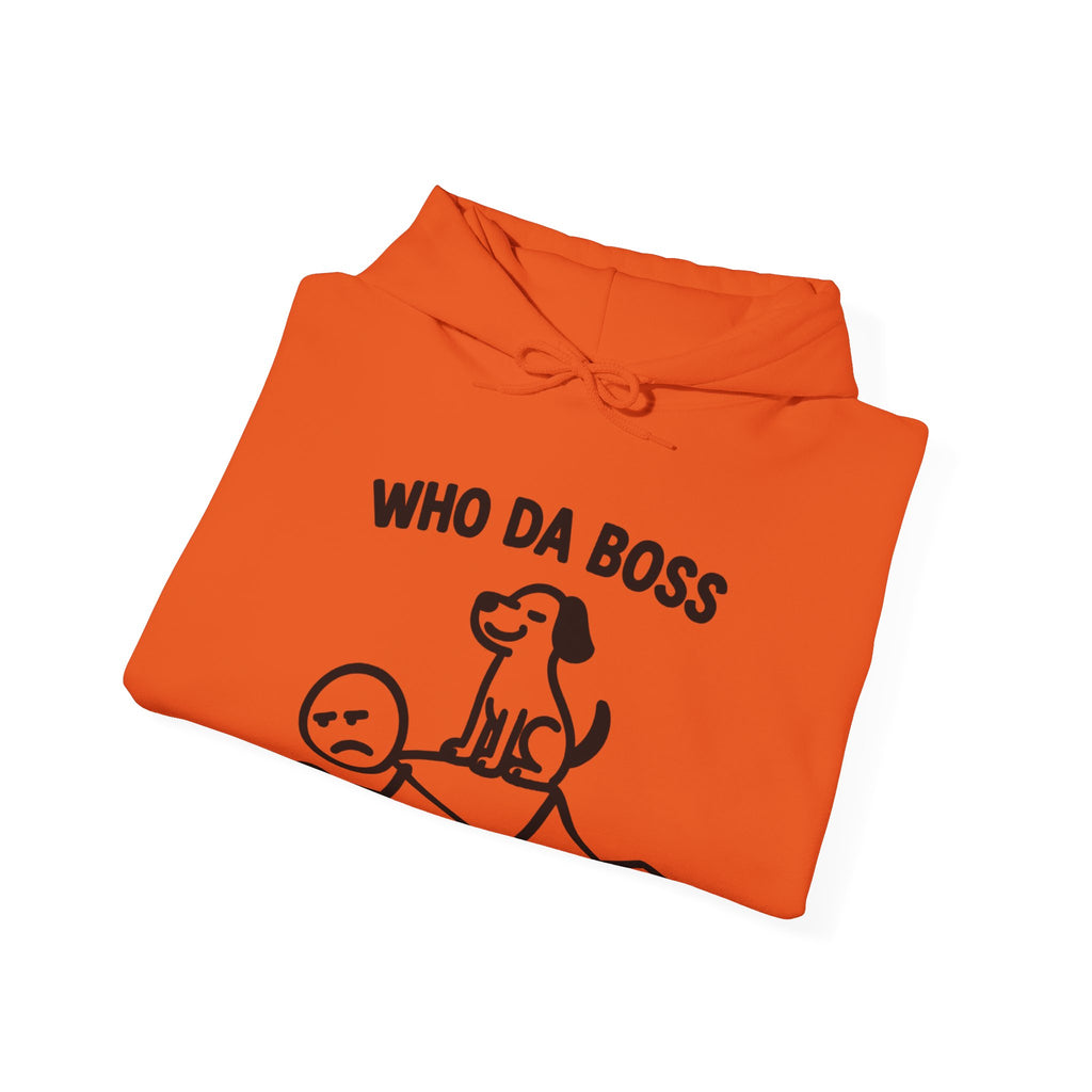 Who Da Boss Dog Hoodie, Funny Dog Owner Gift, Dog Lover Hoodie, Pet Lover