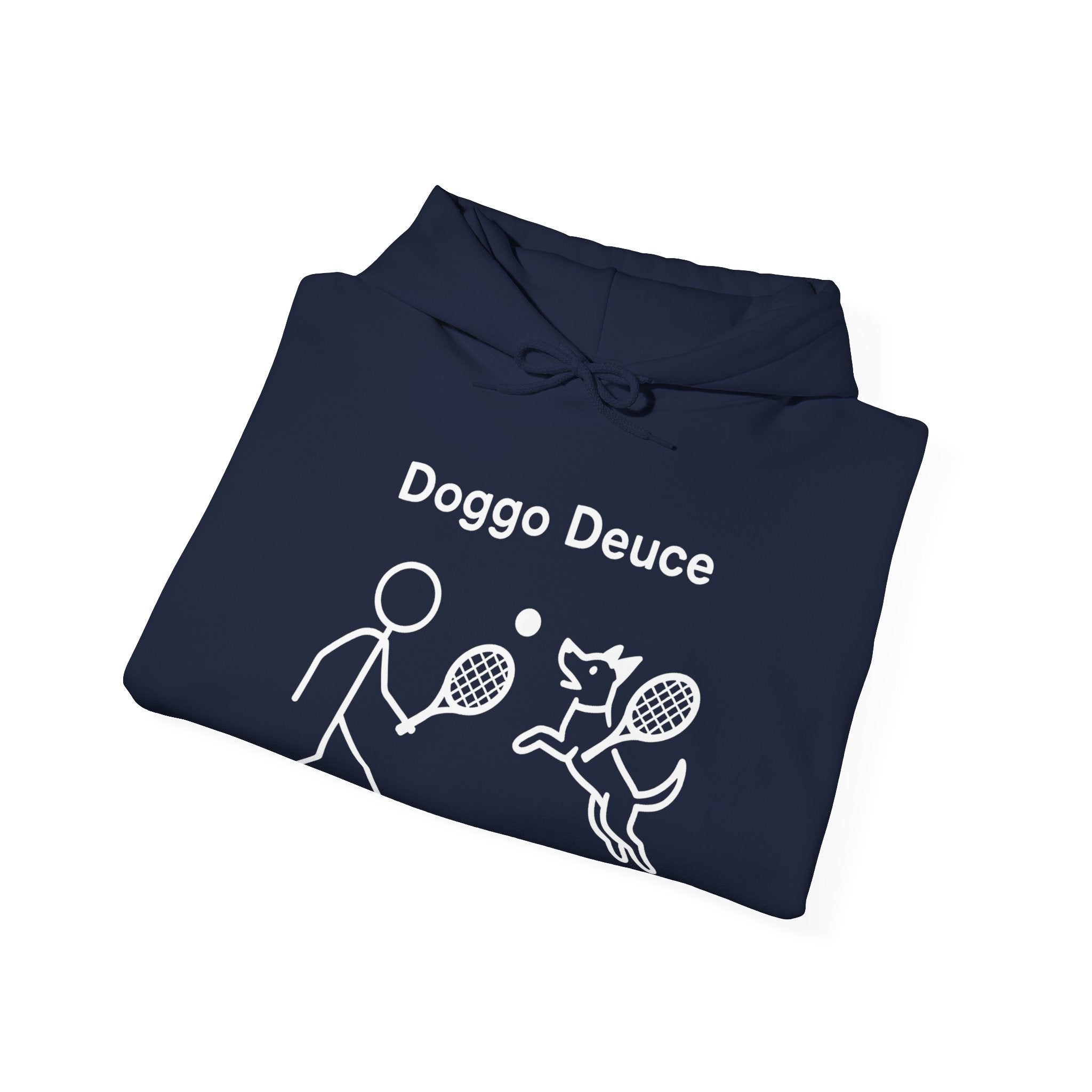 Doggo Deuce Funny Dog Hoodie, Tennis Dog Gift, Dog Lover Hoodie