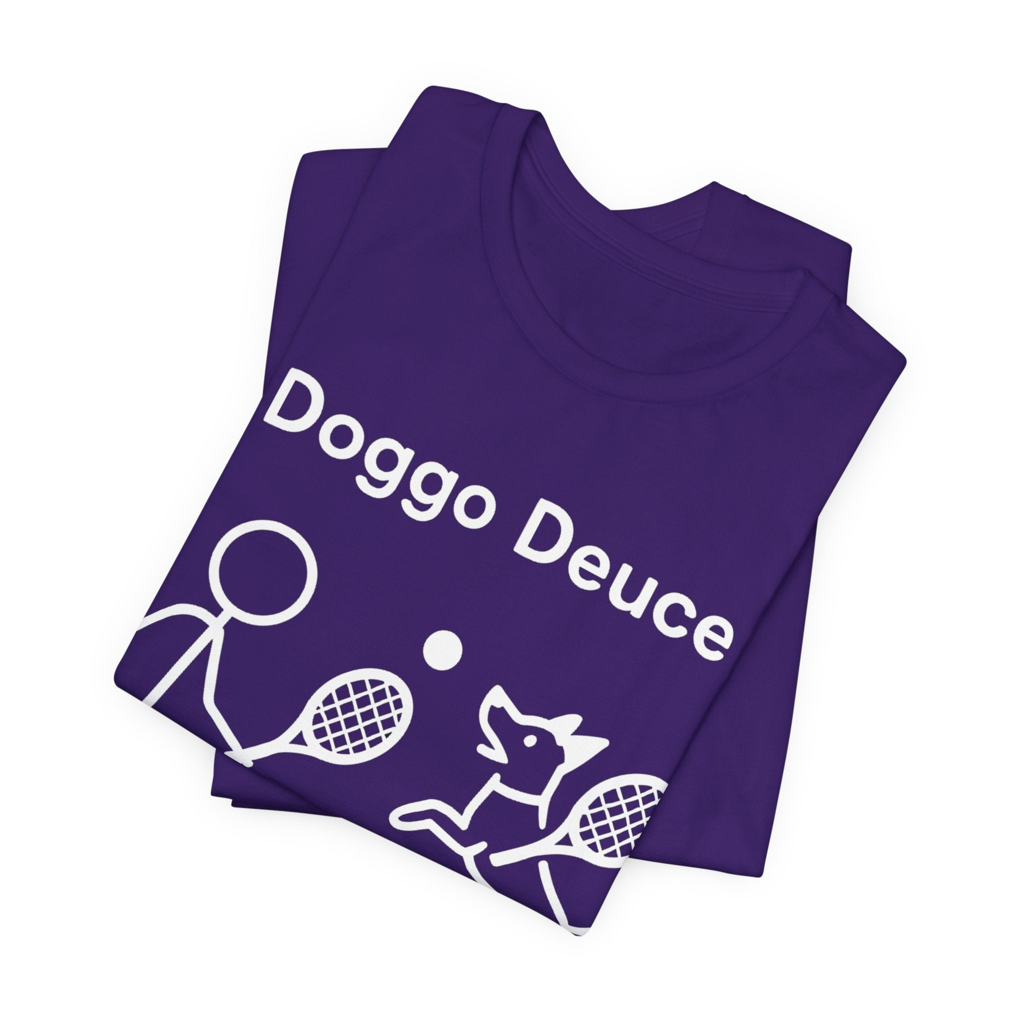 Doggo Deuce T-Shirt, Funny Tennis Dog Shirt, Dog Lover Gift, Cute Pet Tee, Casual Unisex T-Shirt