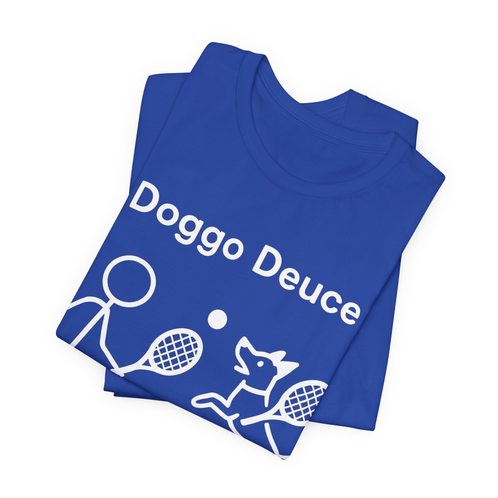 Doggo Deuce T-Shirt, Funny Tennis Dog Shirt, Dog Lover Gift, Cute Pet Tee, Casual Unisex T-Shirt
