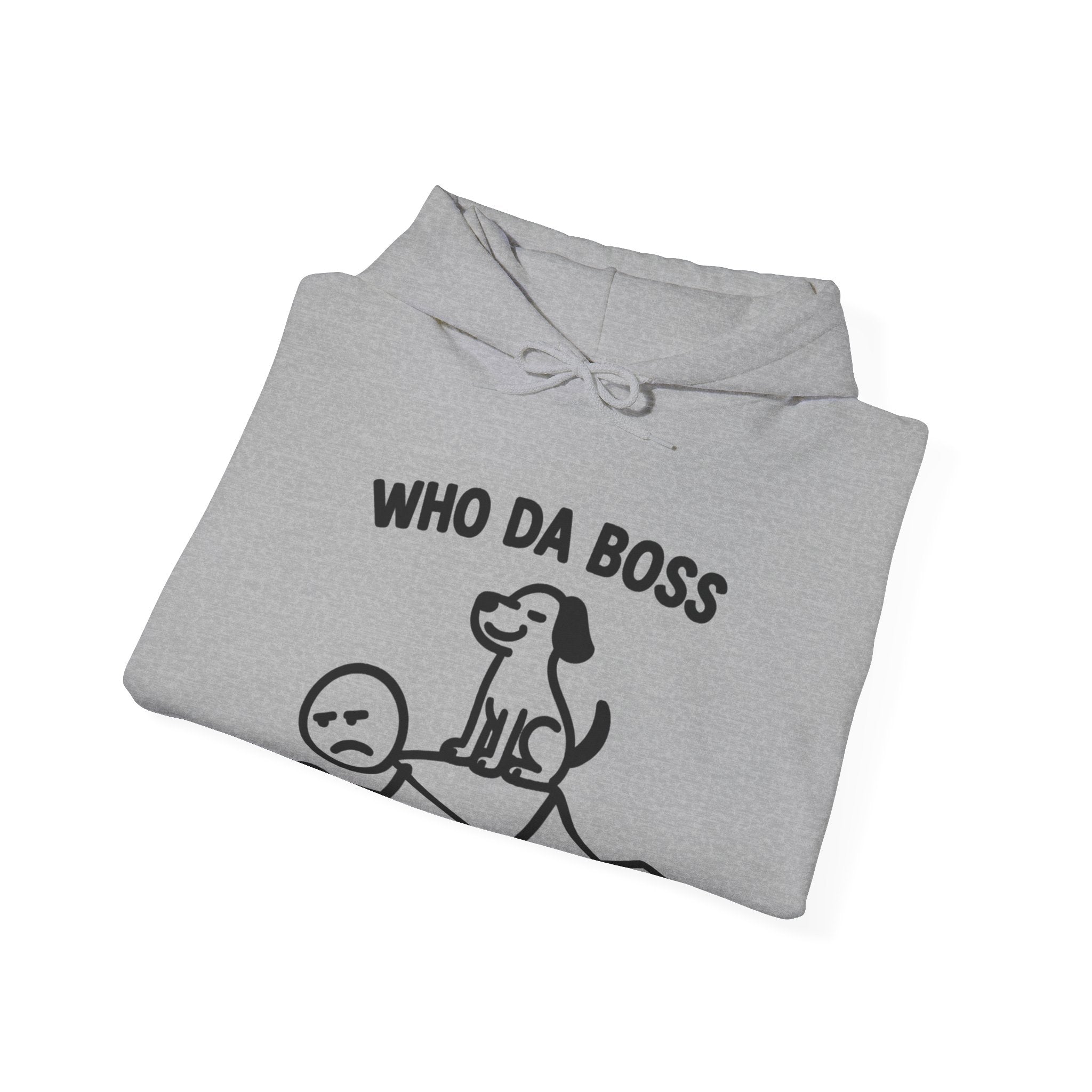 Who Da Boss Dog Hoodie, Funny Dog Owner Gift, Dog Lover Hoodie, Pet Lover