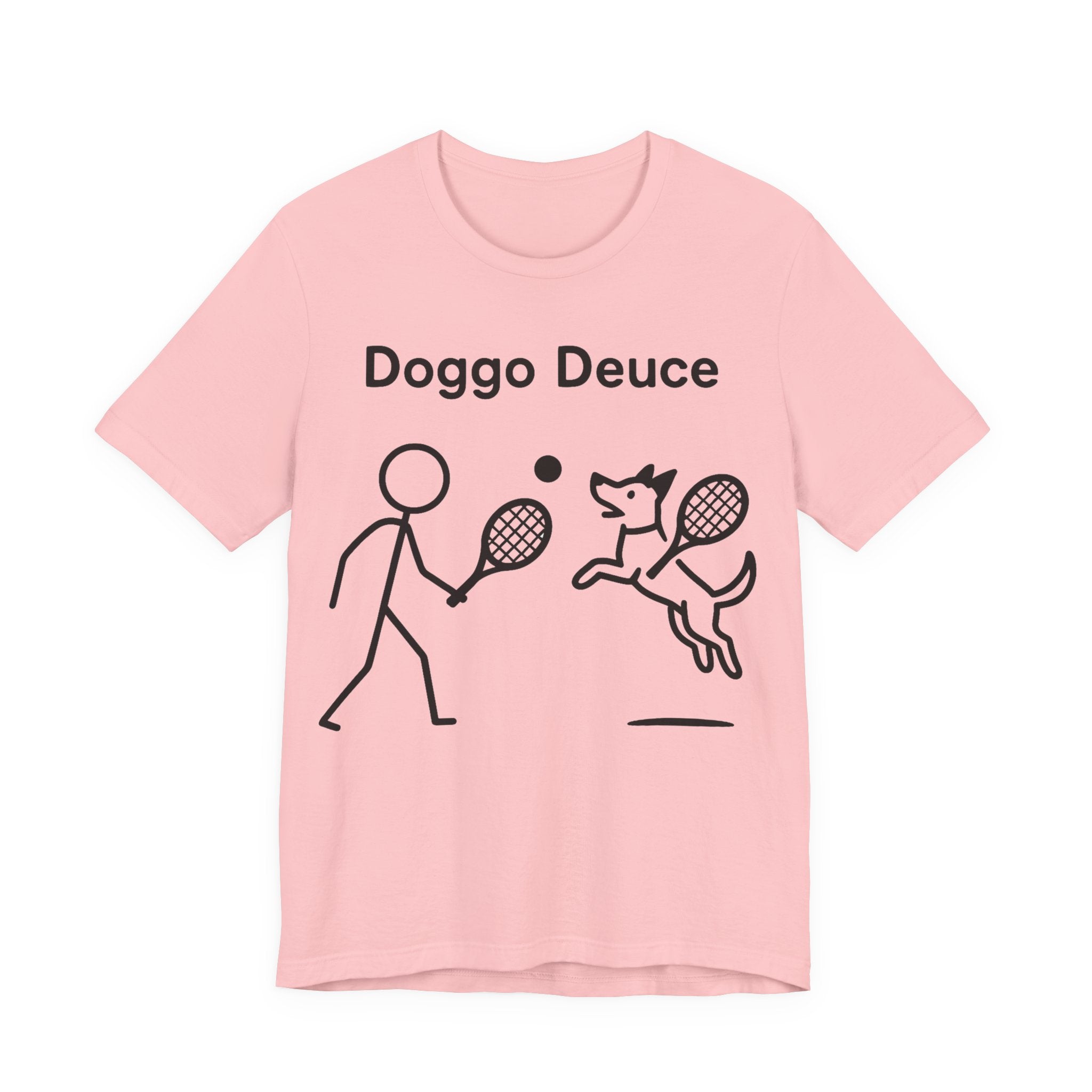 Doggo Deuce T-Shirt, Funny Tennis Dog Shirt, Dog Lover Gift, Cute Pet Tee, Casual Unisex T-Shirt