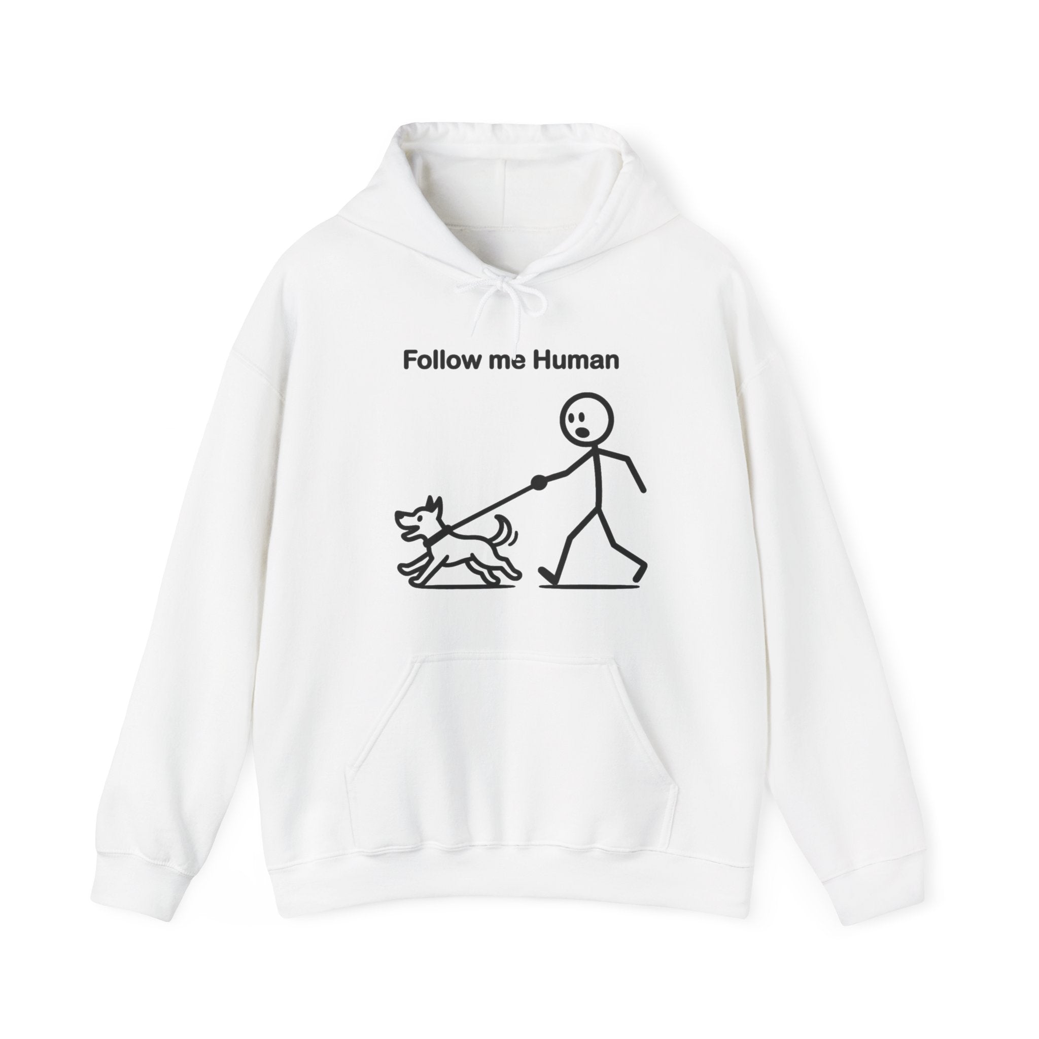 Follow Me Human Funny Dog Hoodie, Dog Lover Gift, Pet Owner Hoodie