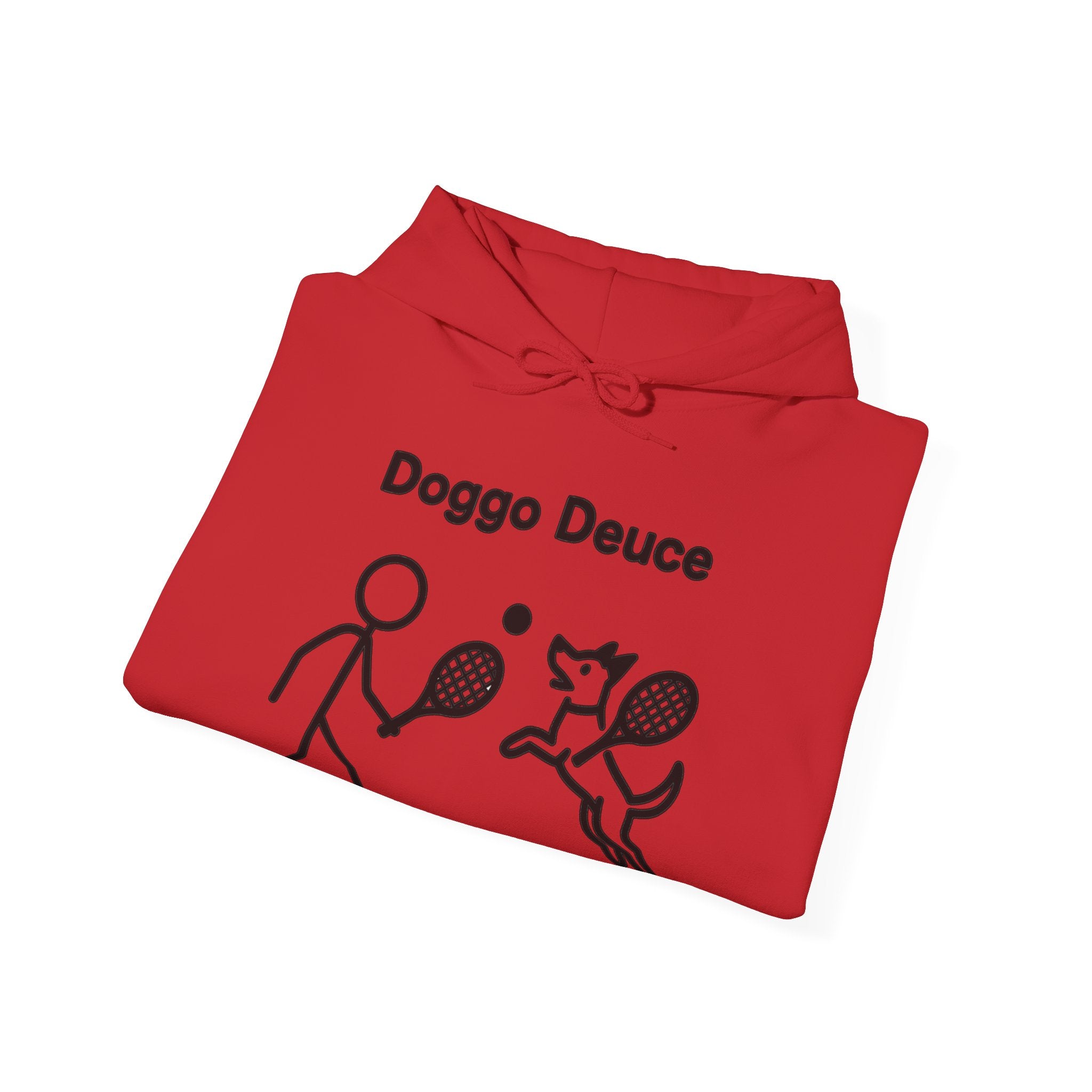 Doggo Deuce Funny Dog Hoodie, Tennis Dog Gift, Dog Lover Hoodie