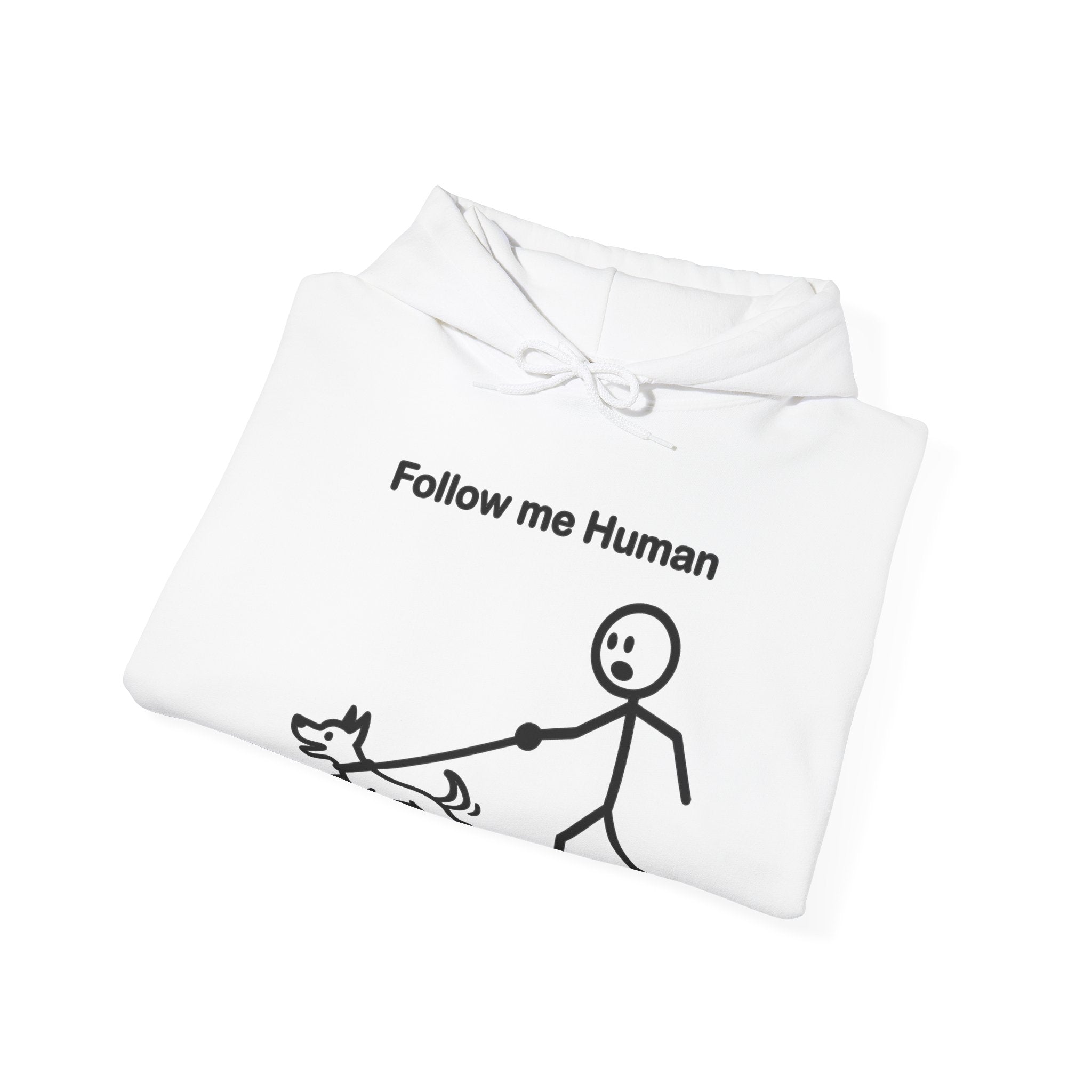 Follow Me Human Funny Dog Hoodie, Dog Lover Gift, Pet Owner Hoodie