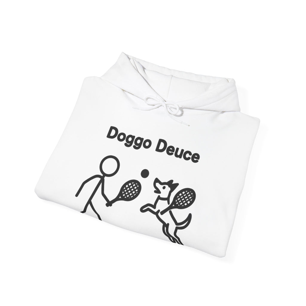 Doggo Deuce Funny Dog Hoodie, Tennis Dog Gift, Dog Lover Hoodie