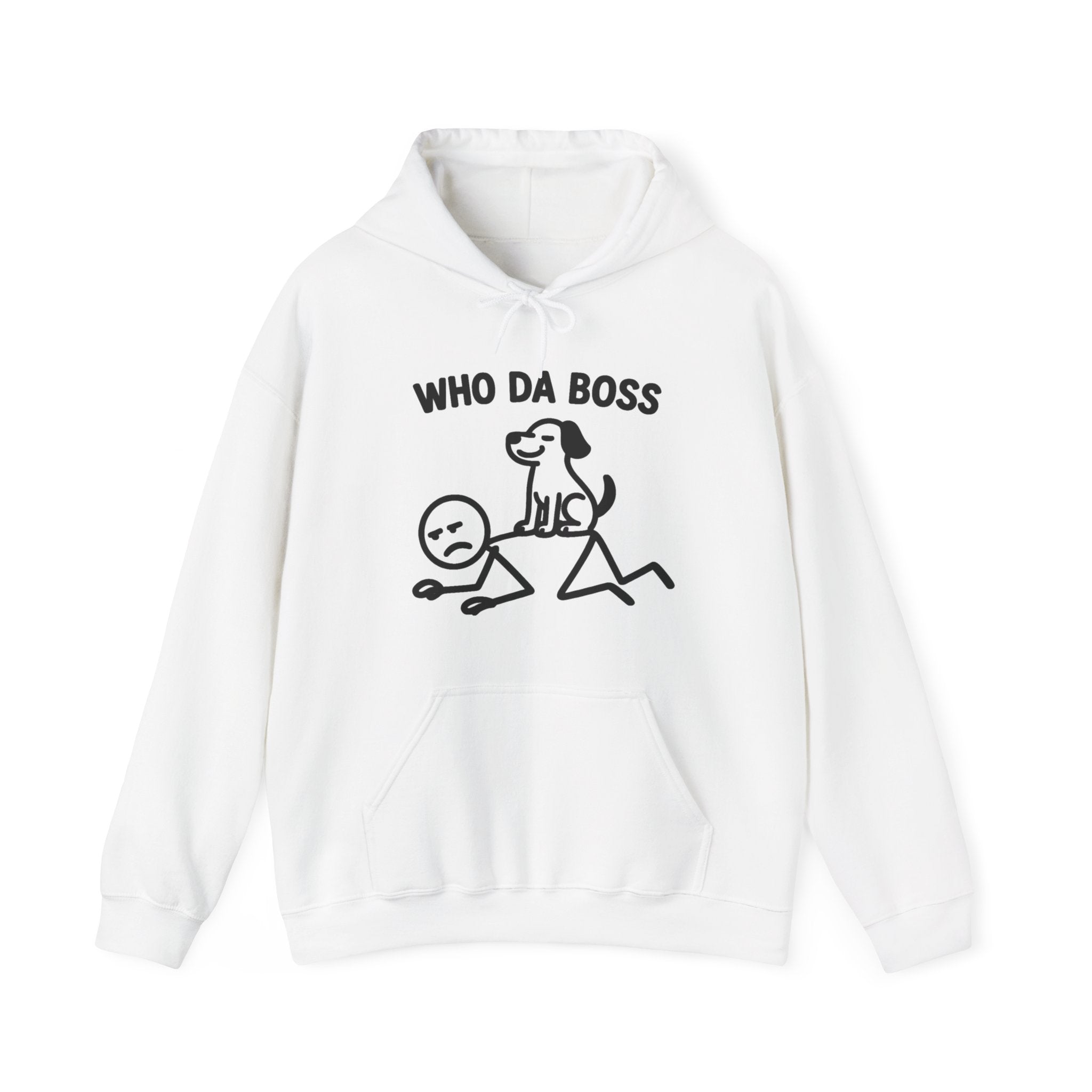 Who Da Boss Dog Hoodie, Funny Dog Owner Gift, Dog Lover Hoodie, Pet Lover