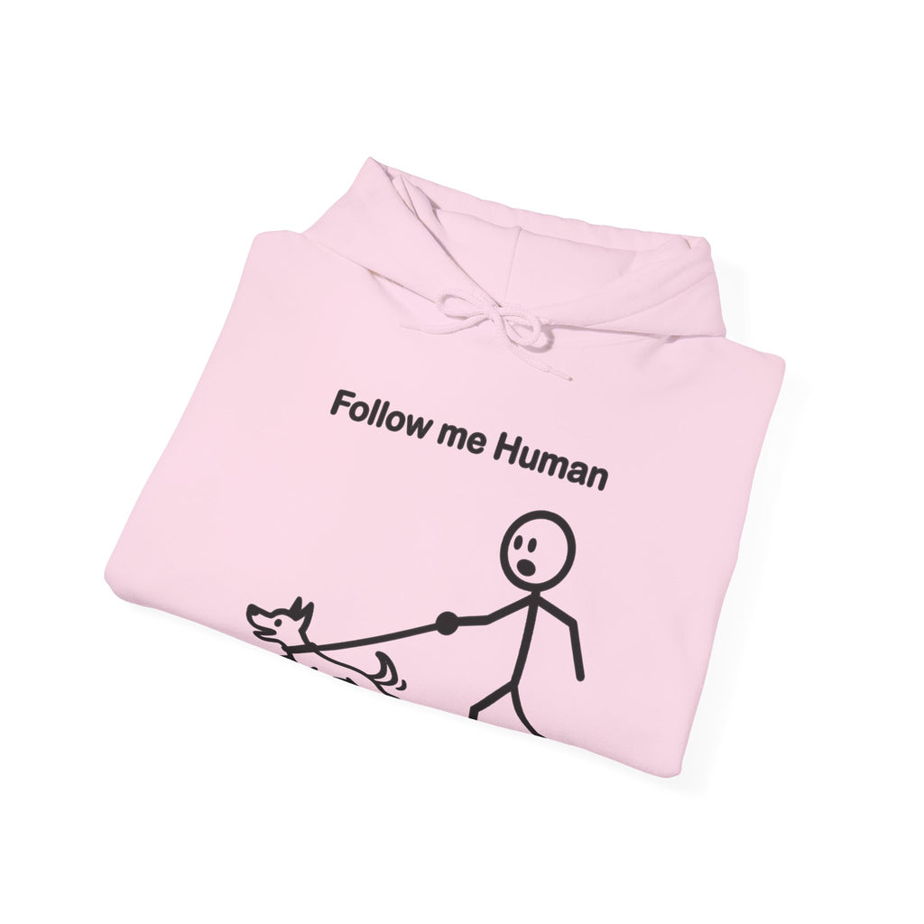 Follow Me Human Funny Dog Hoodie, Dog Lover Gift, Pet Owner Hoodie