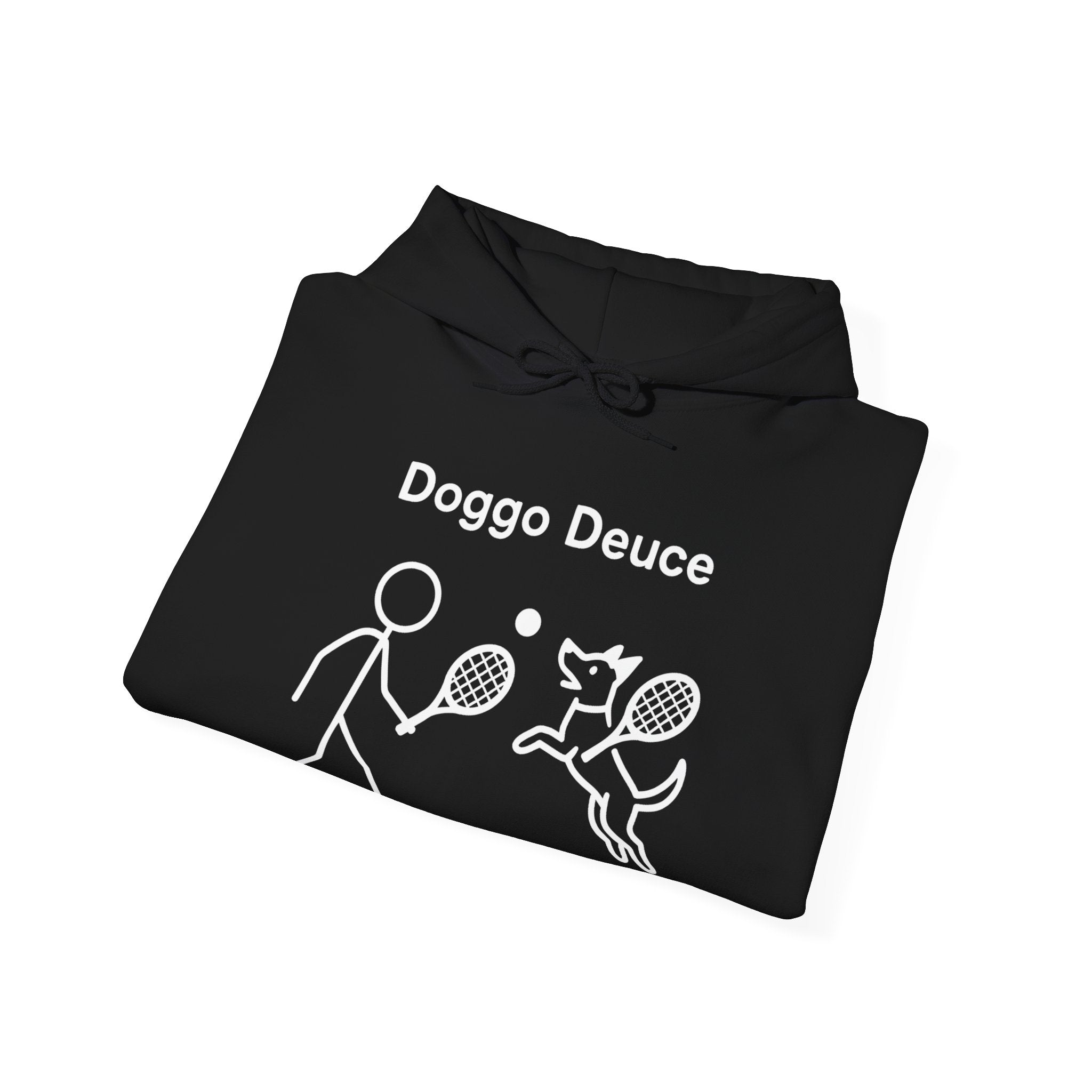 Doggo Deuce Funny Dog Hoodie, Tennis Dog Gift, Dog Lover Hoodie