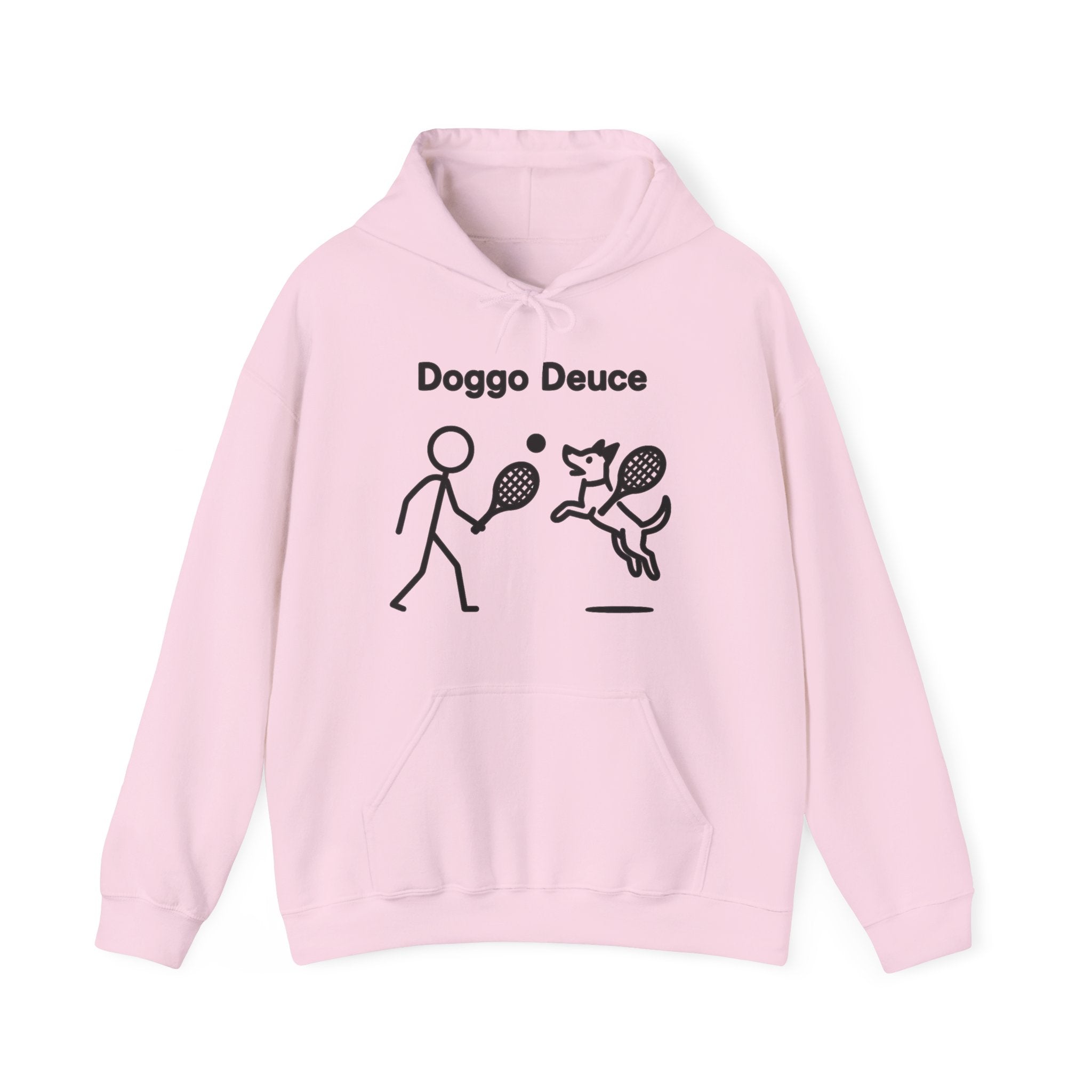 Doggo Deuce Funny Dog Hoodie, Tennis Dog Gift, Dog Lover Hoodie