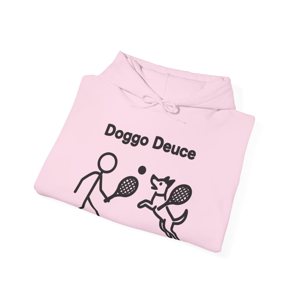 Doggo Deuce Funny Dog Hoodie, Tennis Dog Gift, Dog Lover Hoodie