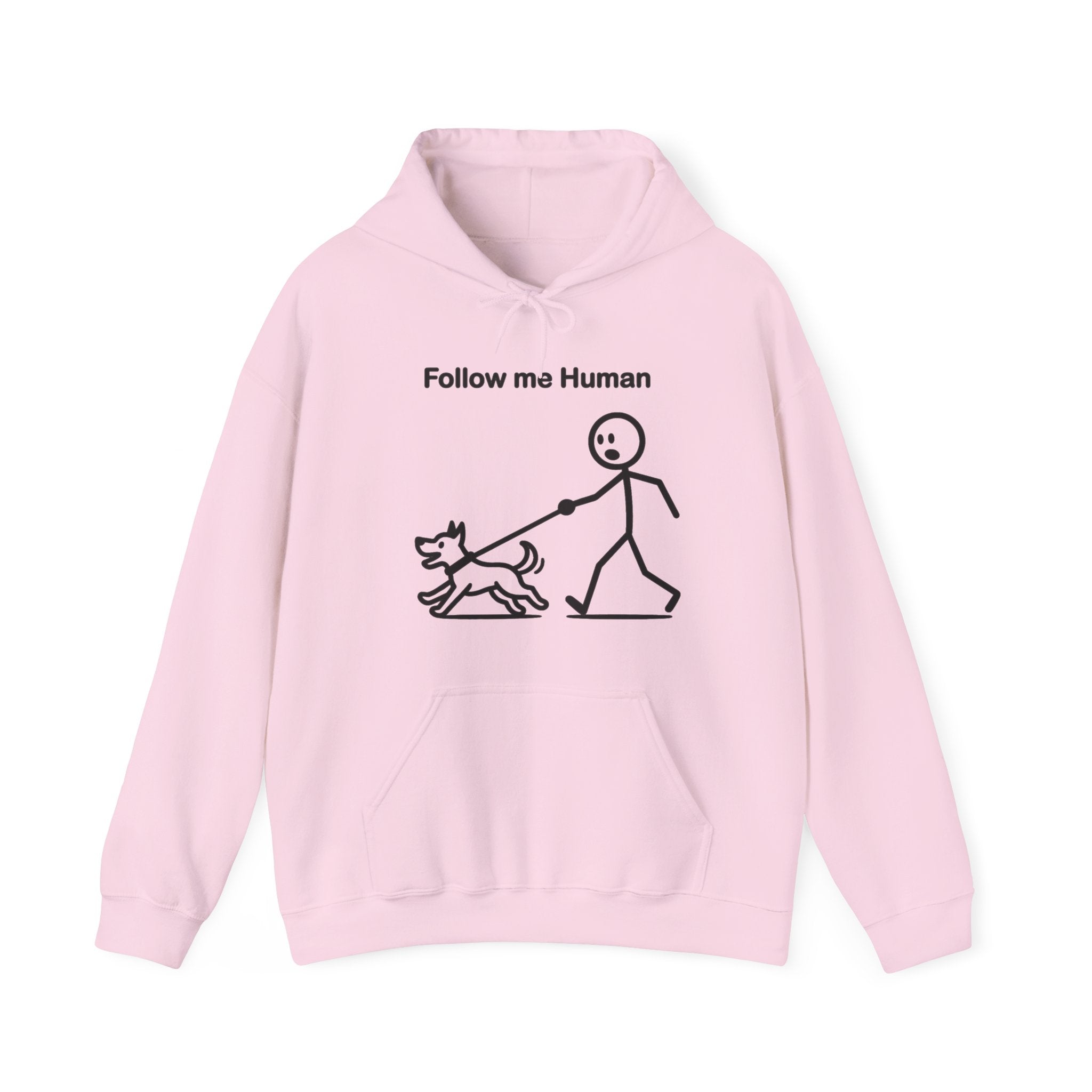 Follow Me Human Funny Dog Hoodie, Dog Lover Gift, Pet Owner Hoodie