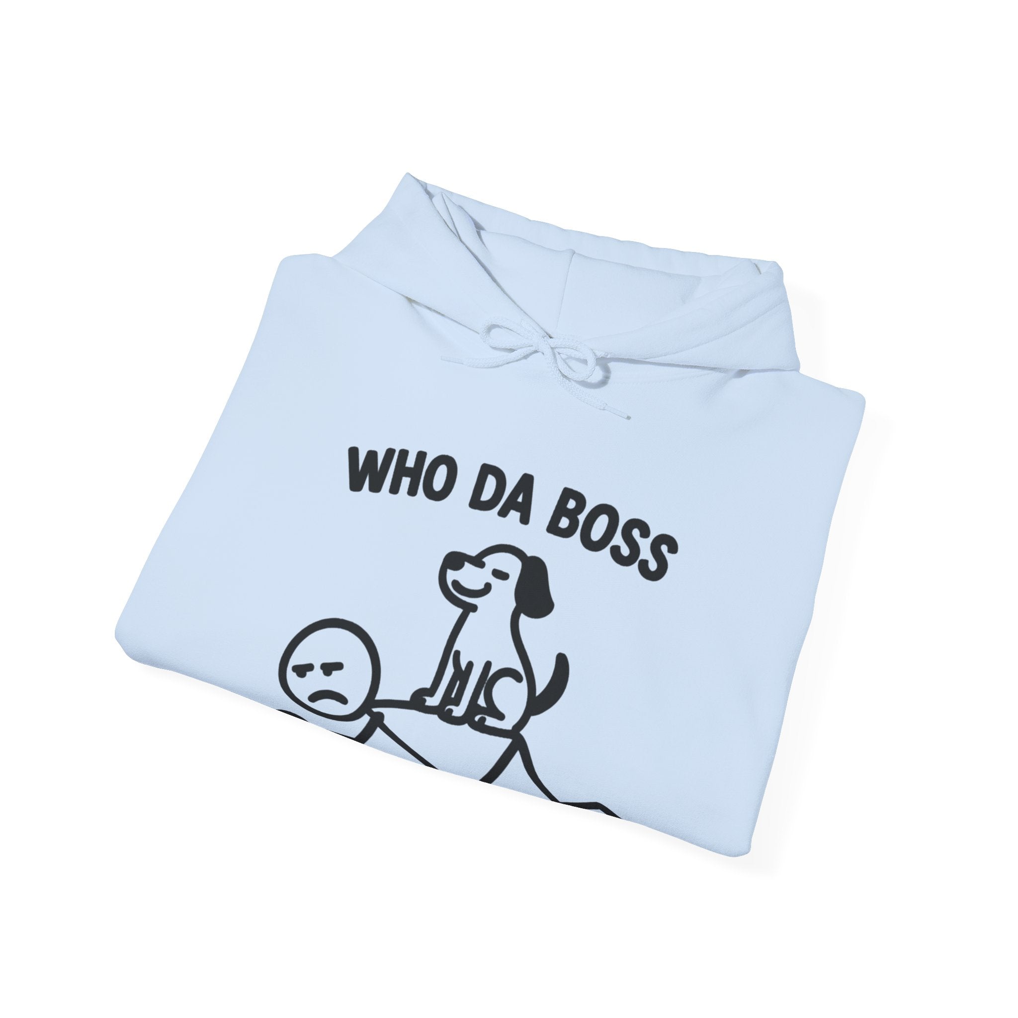 Who Da Boss Dog Hoodie, Funny Dog Owner Gift, Dog Lover Hoodie, Pet Lover