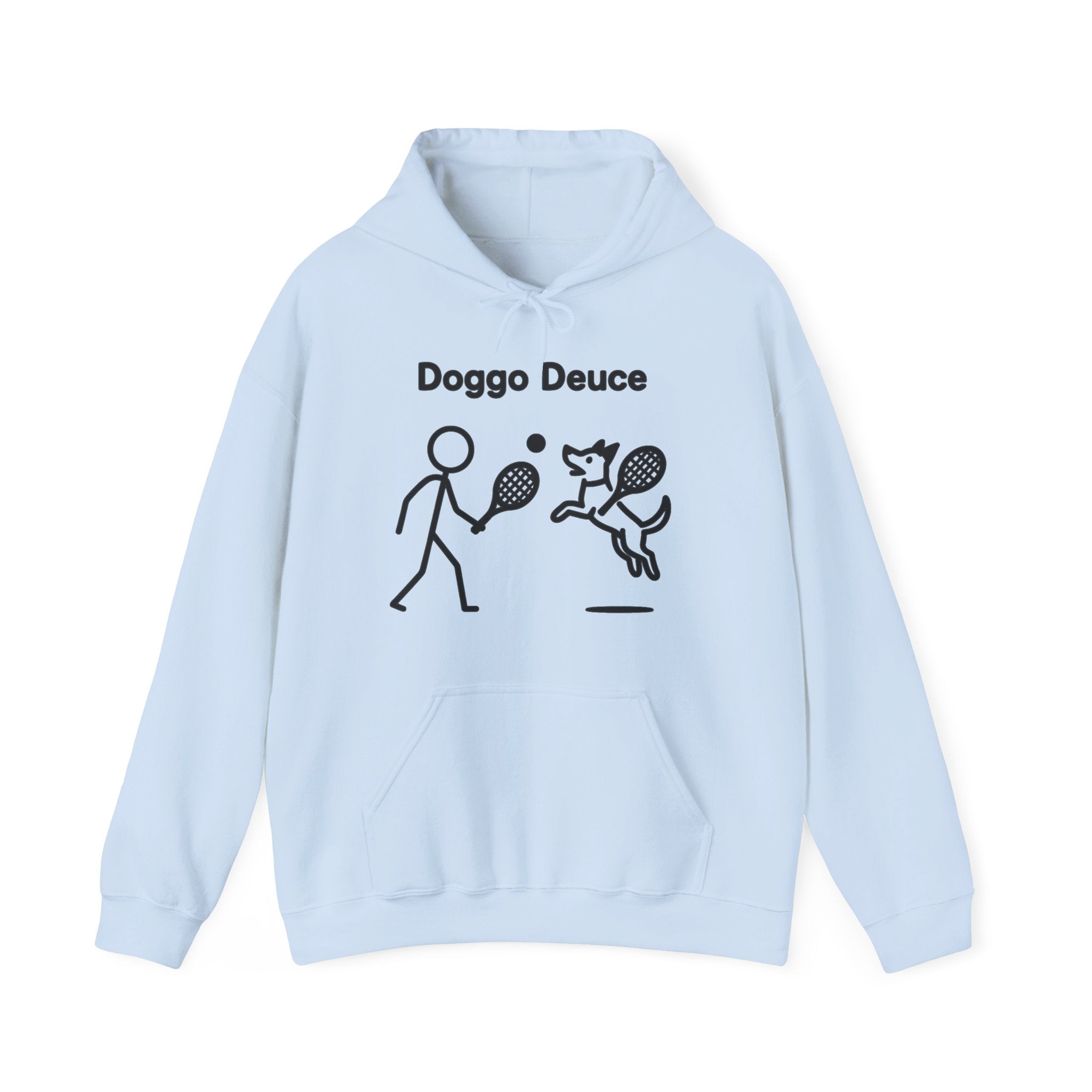 Doggo Deuce Funny Dog Hoodie, Tennis Dog Gift, Dog Lover Hoodie