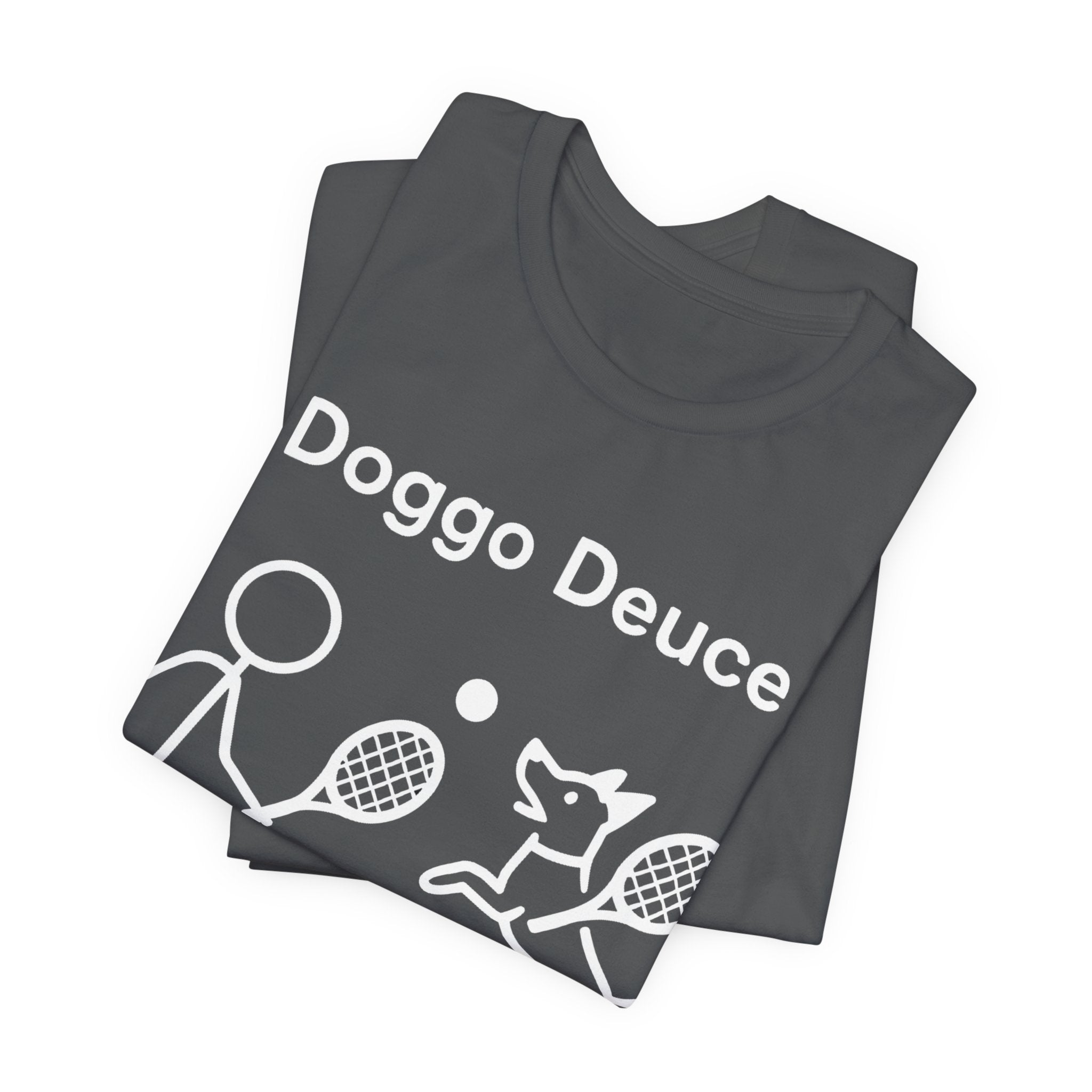 Doggo Deuce T-Shirt, Funny Tennis Dog Shirt, Dog Lover Gift, Cute Pet Tee, Casual Unisex T-Shirt