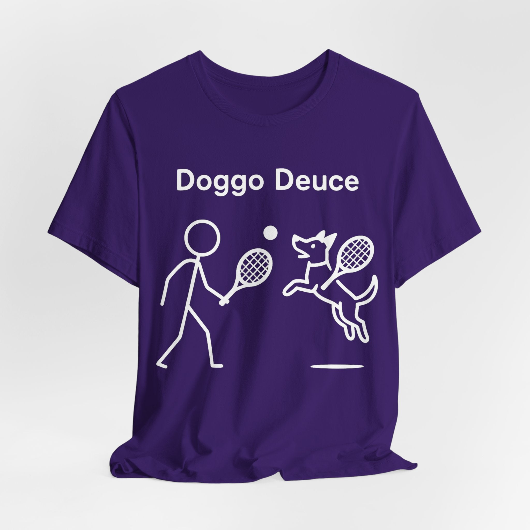 Doggo Deuce T-Shirt, Funny Tennis Dog Shirt, Dog Lover Gift, Cute Pet Tee, Casual Unisex T-Shirt